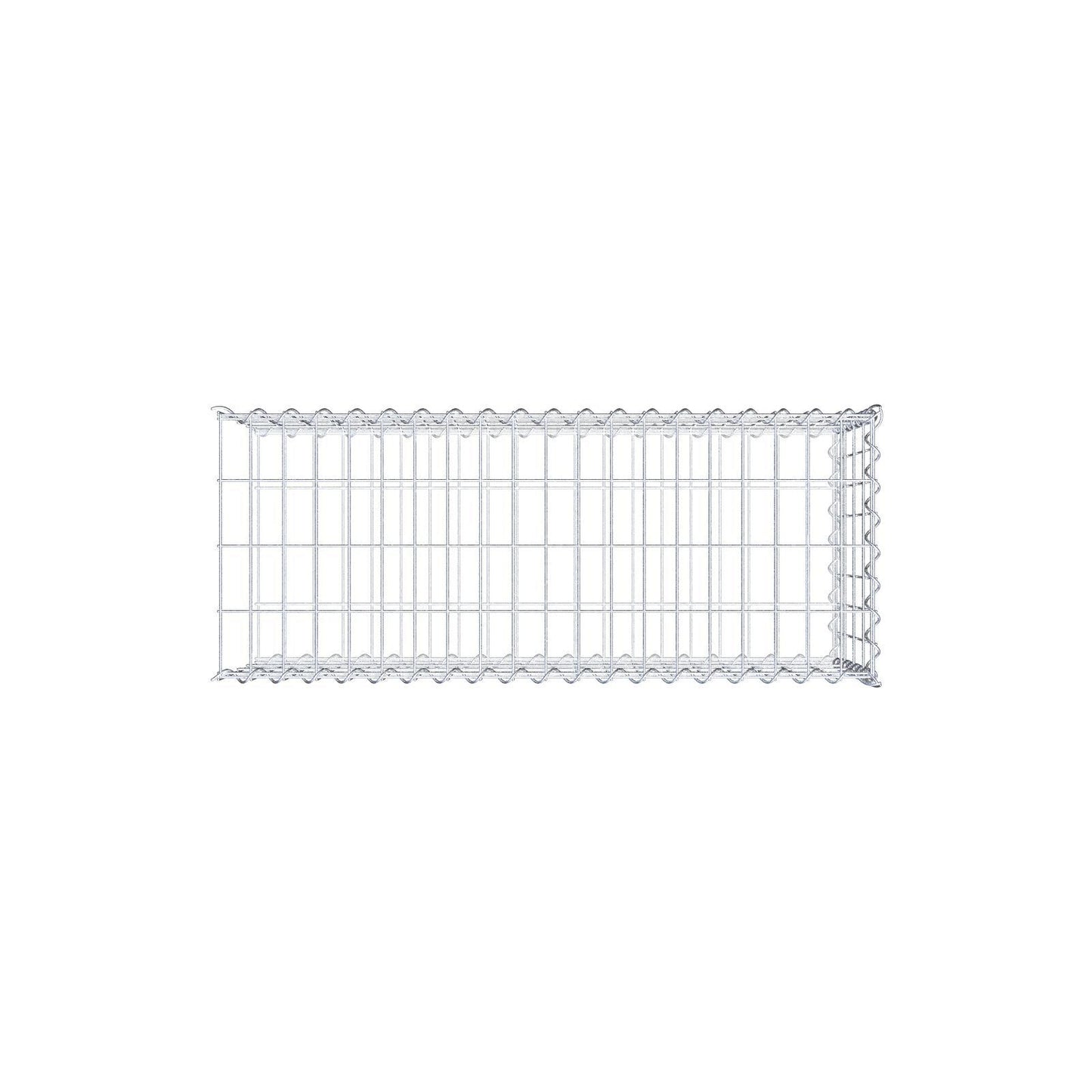 Gabion rapporté type 2 100 cm x 40 cm x 40 cm (L x H x P), mailles 5 cm x 10 cm, spirale