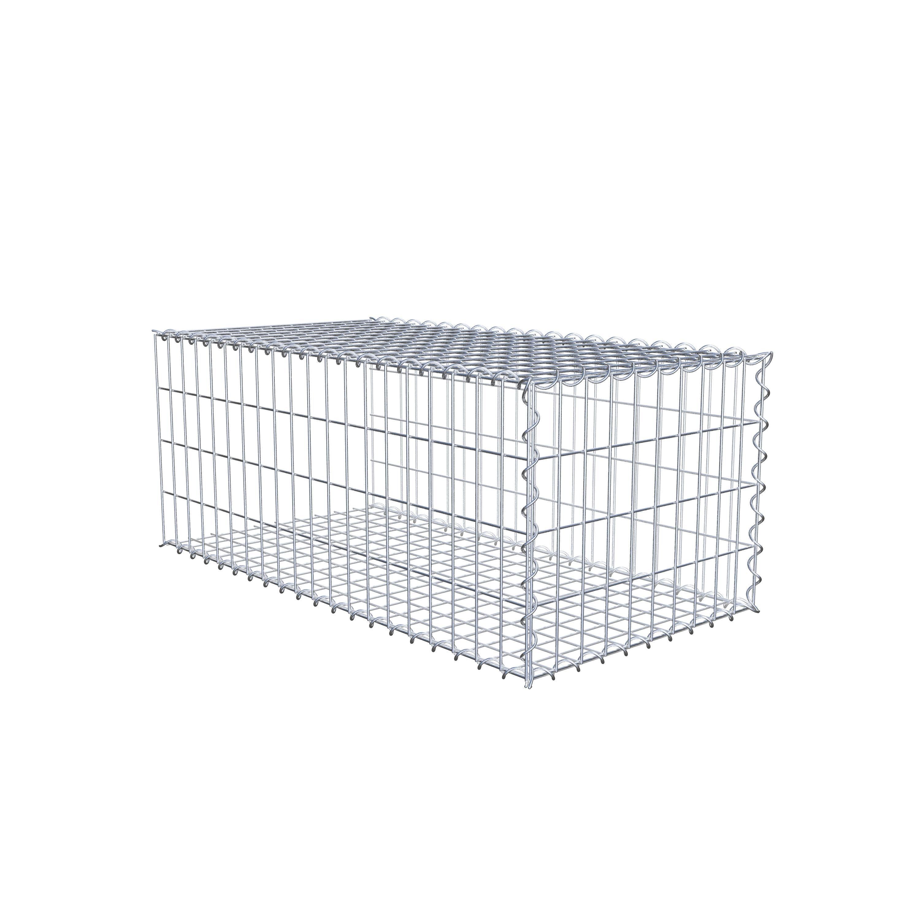 Gabion sur toile type 2 100 cm x 40 cm x 50 cm (L x H x P), maille 5 cm x 10 cm, spirale