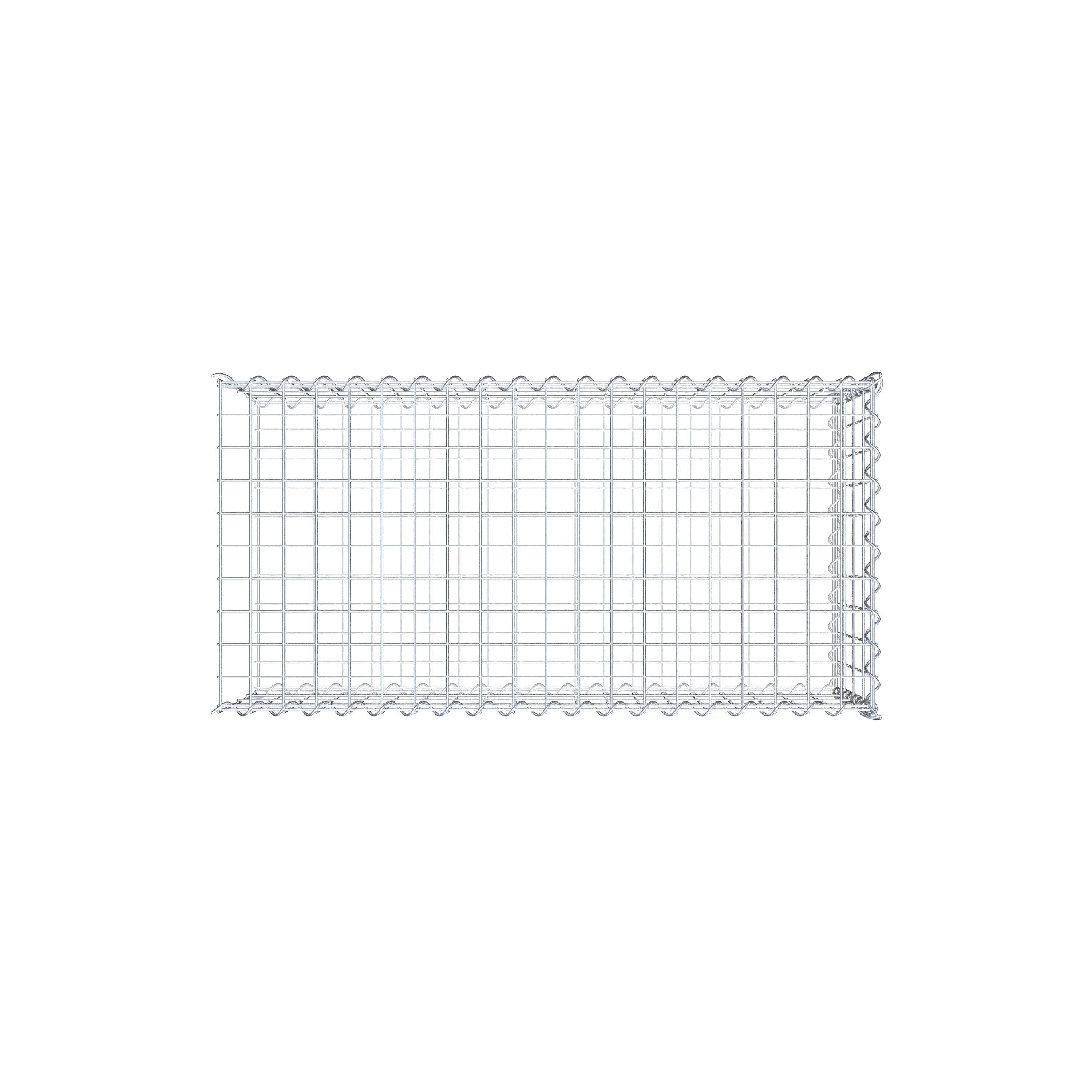 Gabion sur toile type 2 100 cm x 40 cm x 50 cm (L x H x P), maille 5 cm x 10 cm, spirale