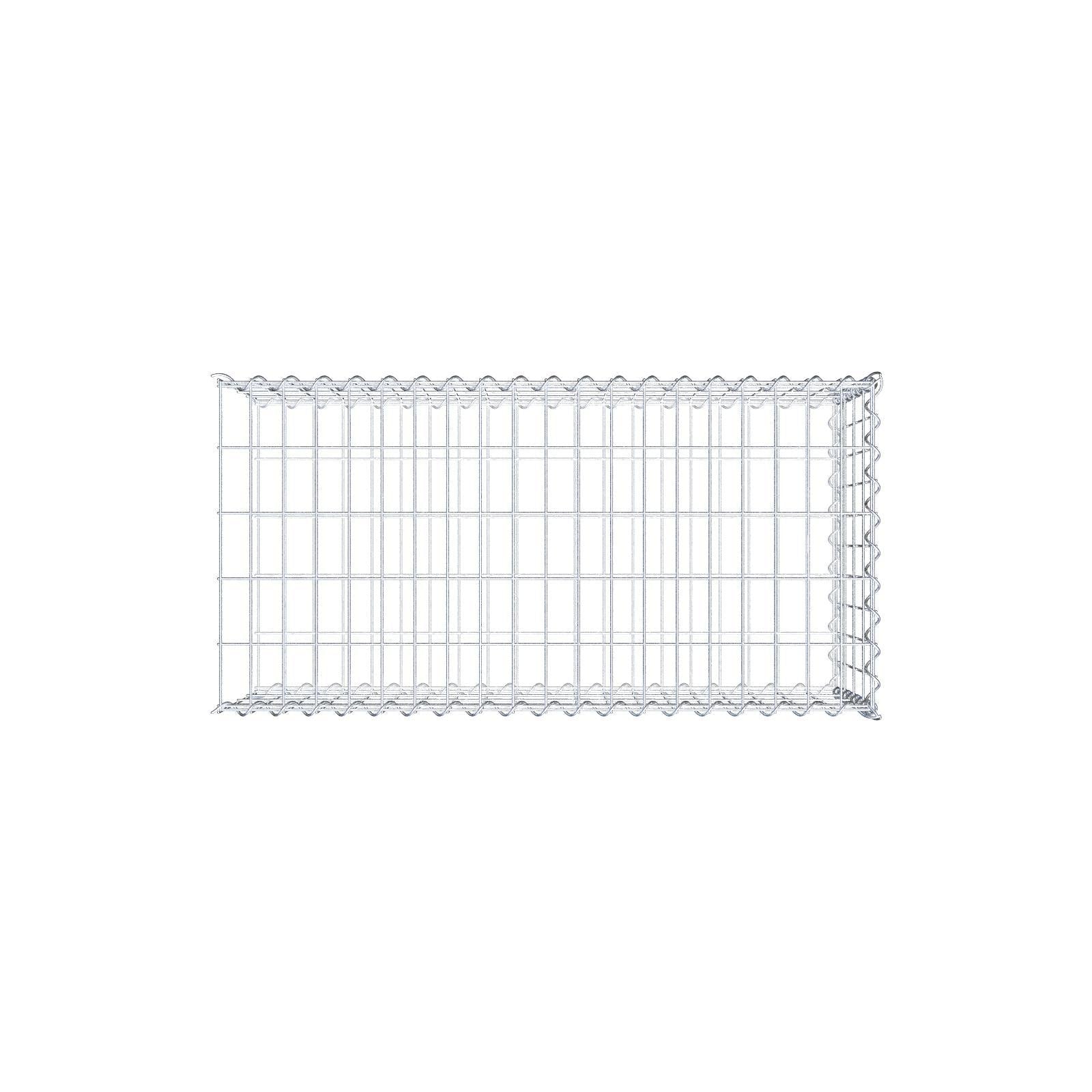 Gavión complementario tipo 2 100 cm x 40 cm x 50 cm (L x A x P), malla 5 cm x 10 cm, espiral