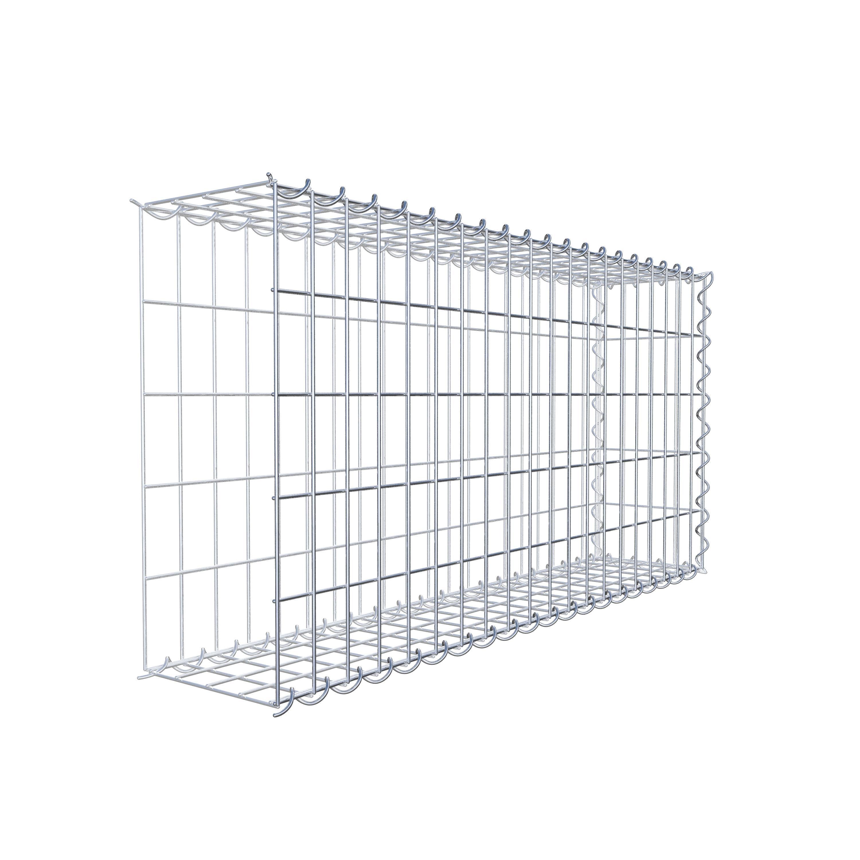 Gabion sur toile type 2 100 cm x 50 cm x 20 cm (L x H x P), maille 5 cm x 10 cm, spirale