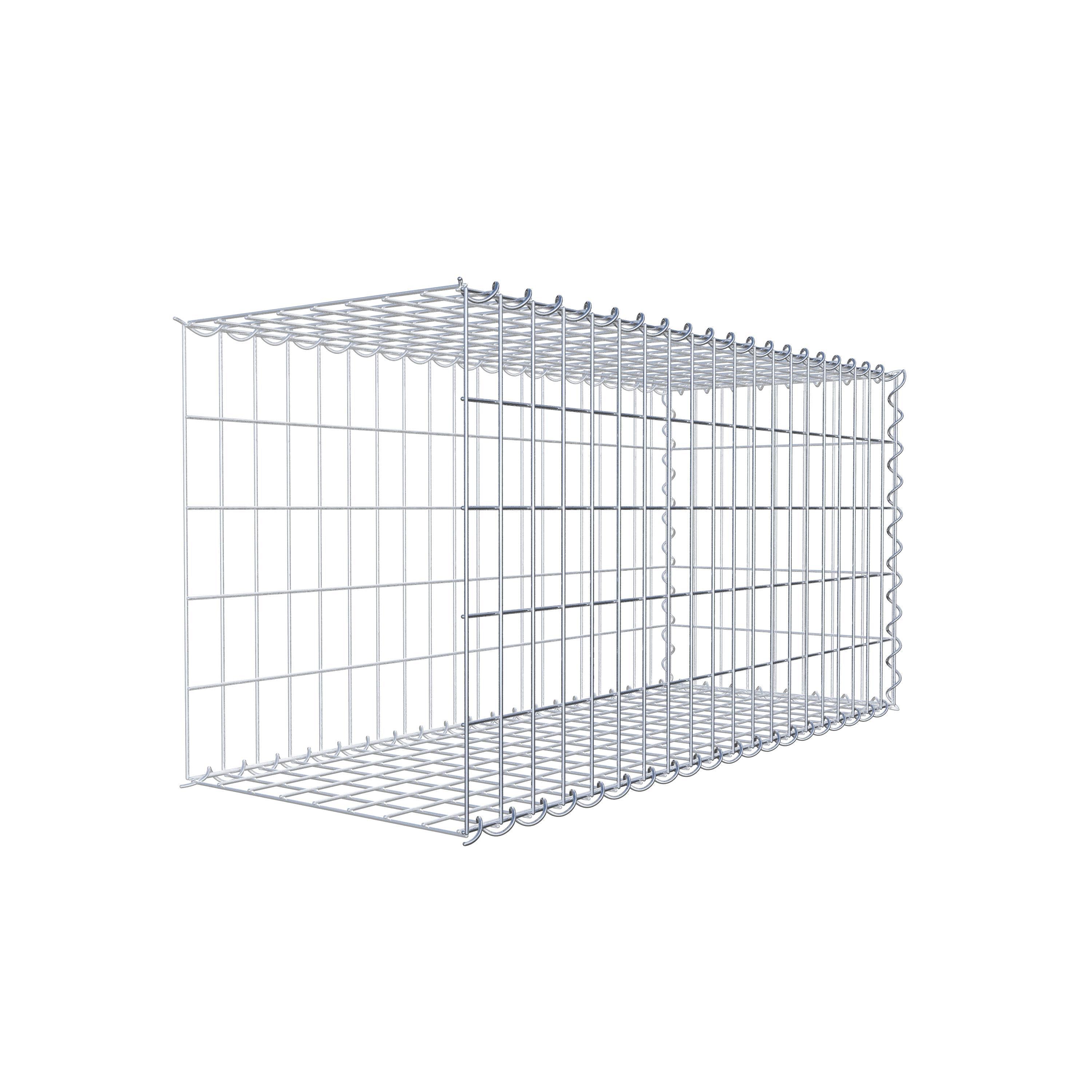 Gabion sur toile type 2 100 cm x 50 cm x 40 cm (L x H x P), maille 5 cm x 10 cm, spirale