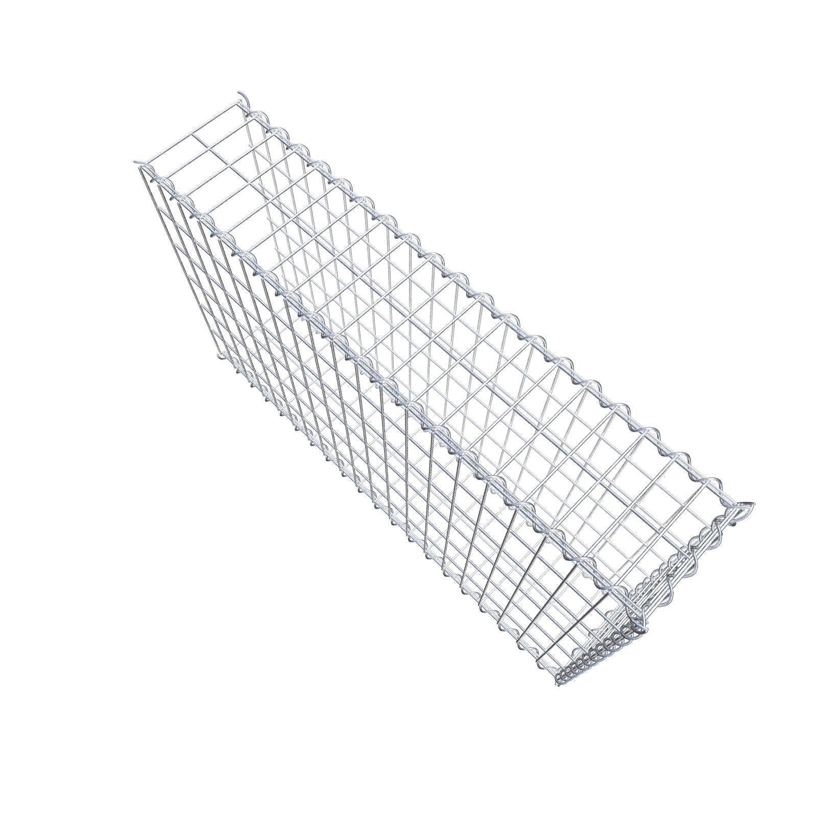 Opvokset gabion type 2 100 cm x 60 cm x 20 cm (L x H x D), maskestørrelse 5 cm x 10 cm, spiral