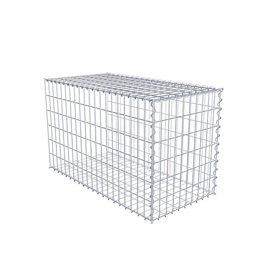 Grown-on gabion type 2 100 cm x 60 cm x 50 cm (L x H x D), mesh size 5 cm x 10 cm, spiral