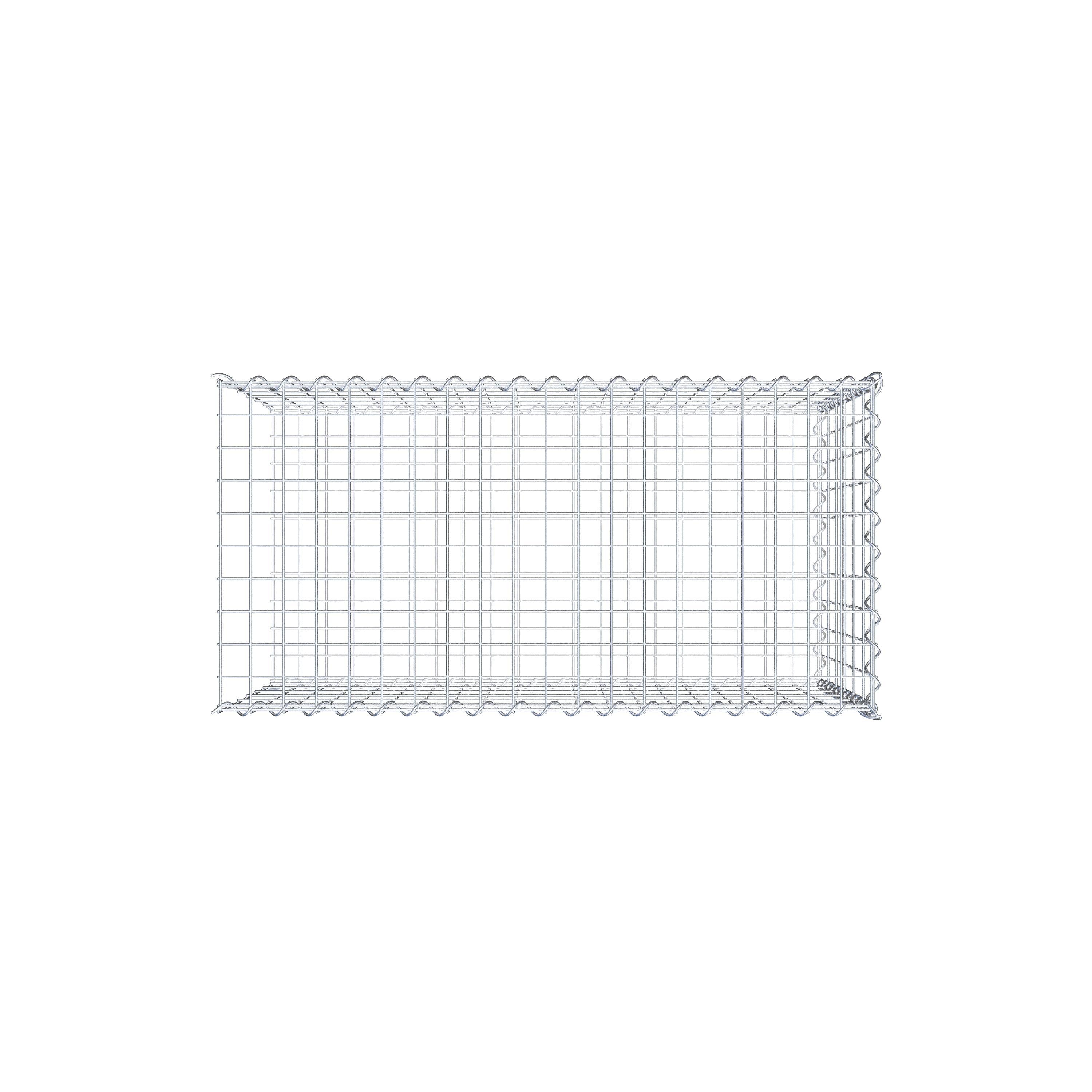 Gabion sur toile type 2 100 cm x 60 cm x 50 cm (L x H x P), maille 5 cm x 10 cm, spirale