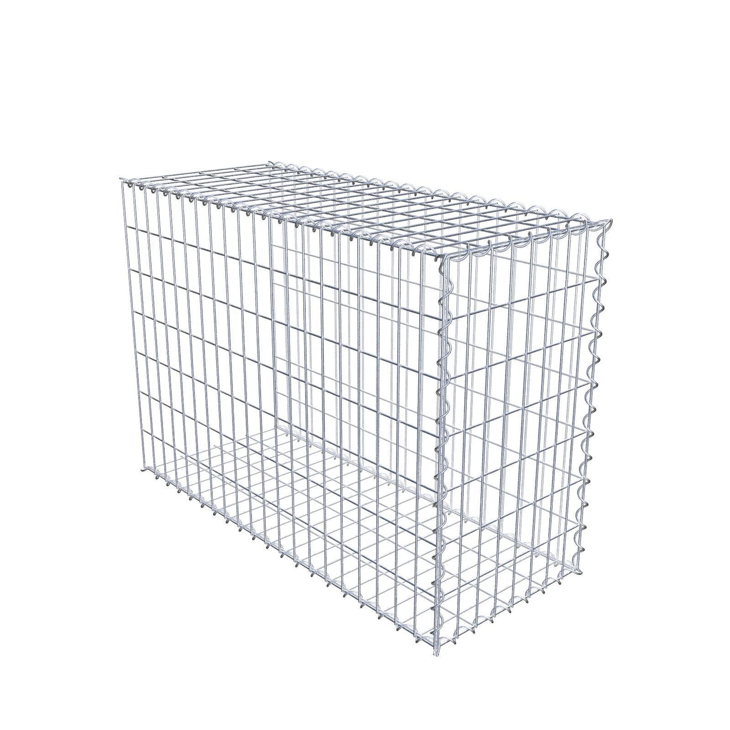 Gabion rapporté type 2 100 cm x 70 cm x 40 cm (L x H x P), mailles 5 cm x 10 cm, spirale