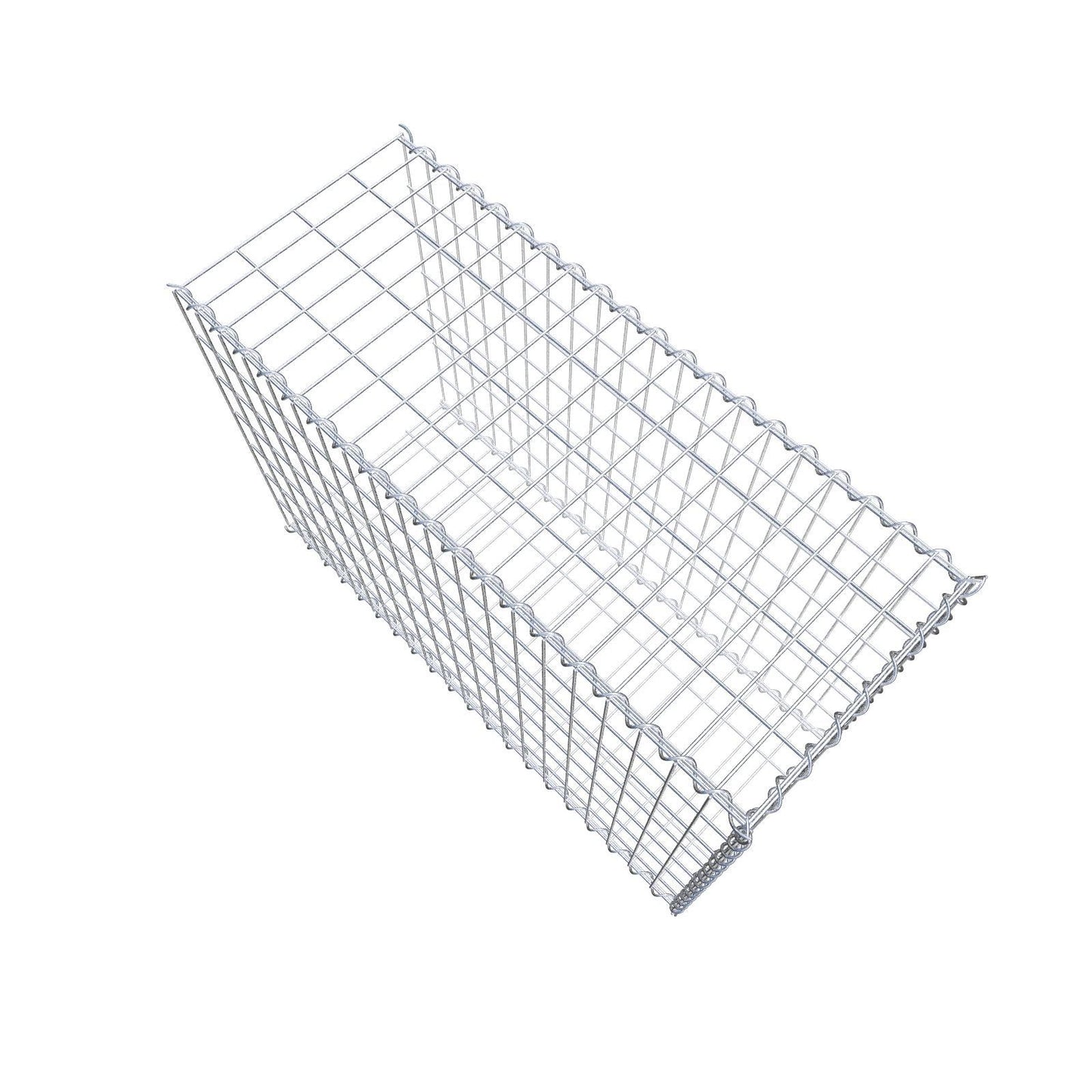 Gabion rapporté type 2 100 cm x 70 cm x 40 cm (L x H x P), mailles 5 cm x 10 cm, spirale