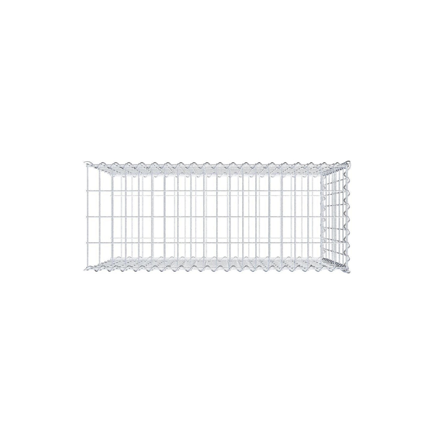 Gabion rapporté type 2 100 cm x 70 cm x 40 cm (L x H x P), mailles 5 cm x 10 cm, spirale