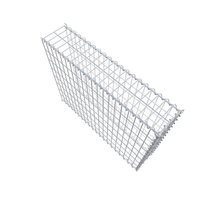 Gabion rapporté type 2 100 cm x 80 cm x 20 cm (L x H x P), mailles 5 cm x 10 cm, spirale
