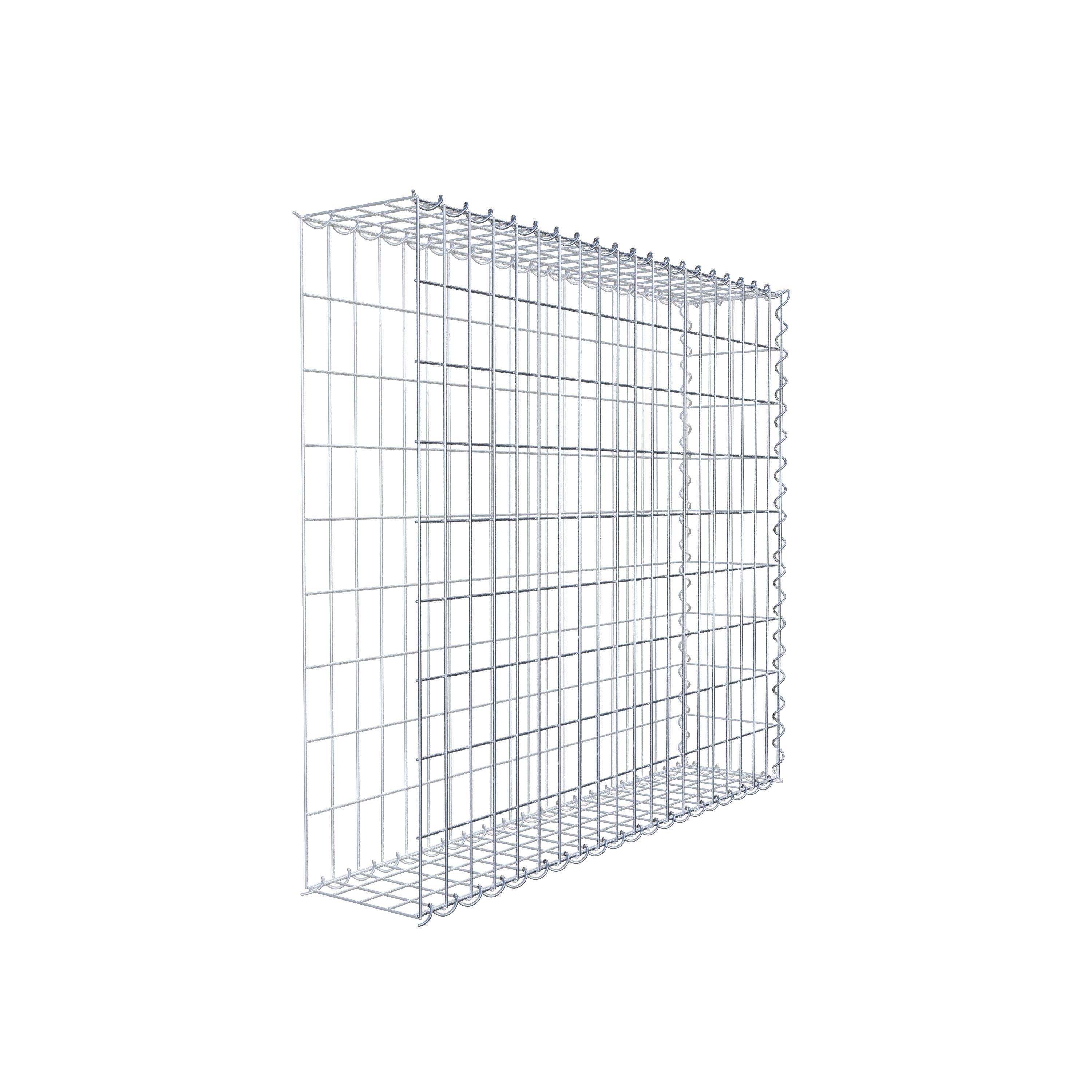 Gabion sur toile type 2 100 cm x 90 cm x 20 cm (L x H x P), maille 5 cm x 10 cm, spirale