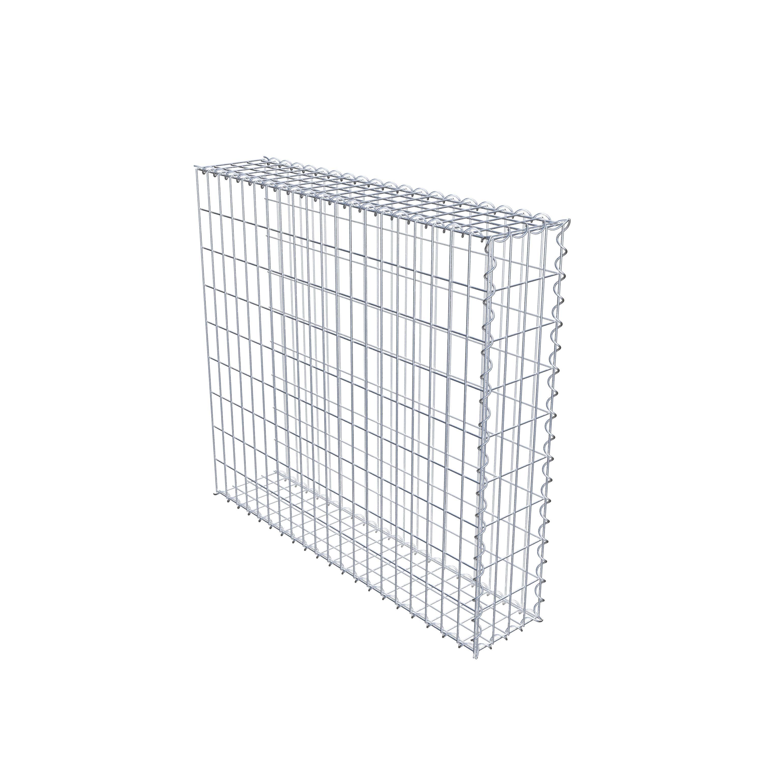 Gabion sur toile type 2 100 cm x 90 cm x 20 cm (L x H x P), maille 5 cm x 10 cm, spirale