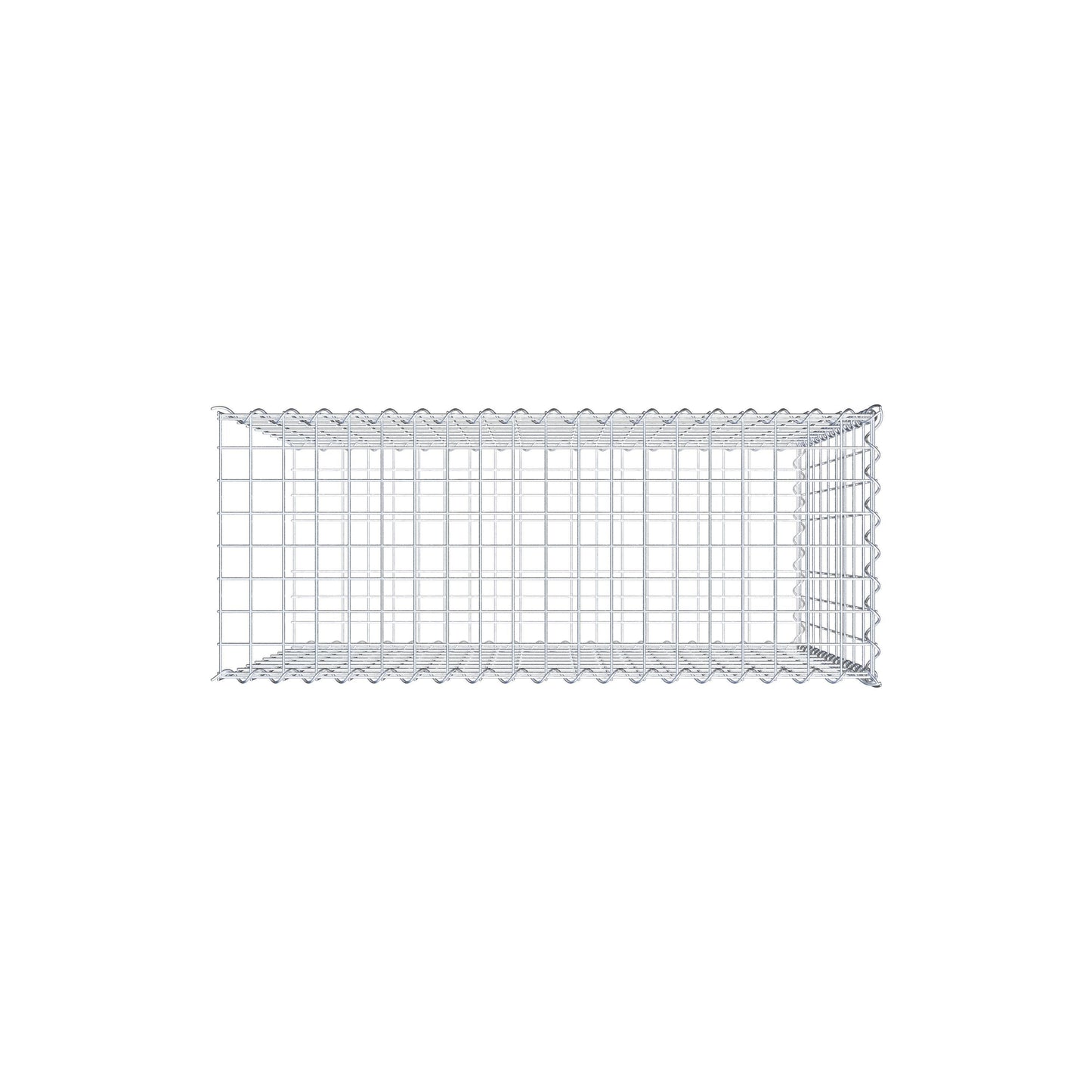 Add-on schanskorf type 2 100 cm x 90 cm x 40 cm (L x H x D), maaswijdte 5 cm x 10 cm, spiraalvormig
