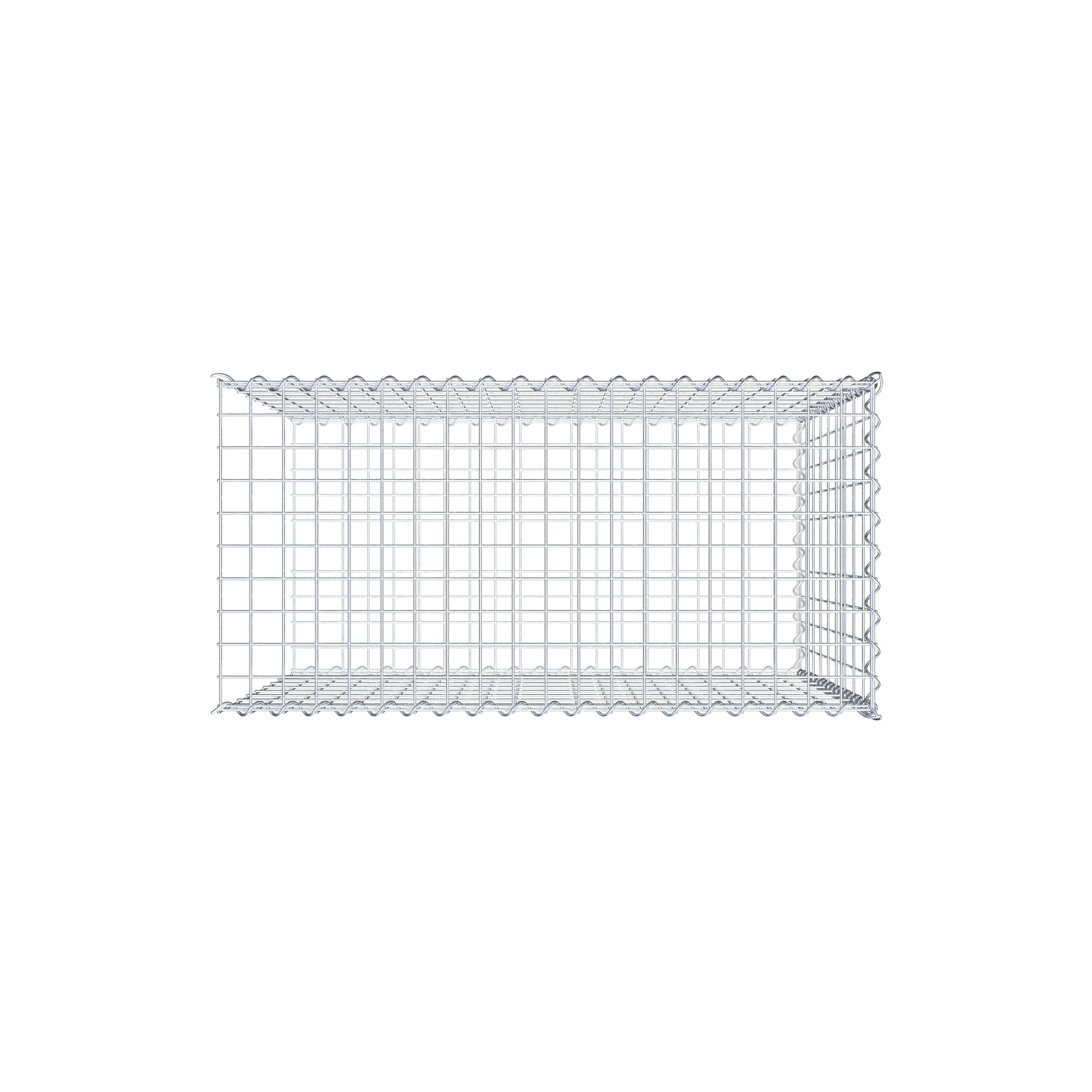 Gabion sur toile type 2 100 cm x 90 cm x 50 cm (L x H x P), maille 5 cm x 10 cm, spirale