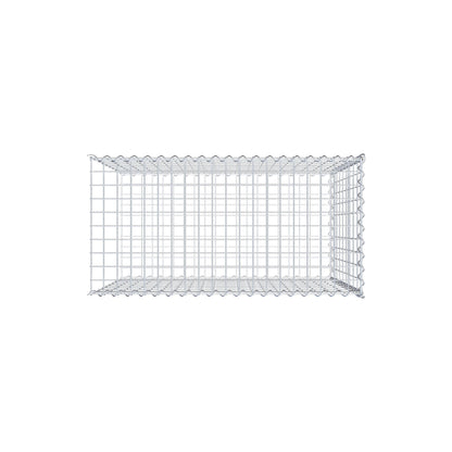 Gabion rapporté type 2 100 cm x 90 cm x 50 cm (L x H x P), mailles 5 cm x 10 cm, spirale