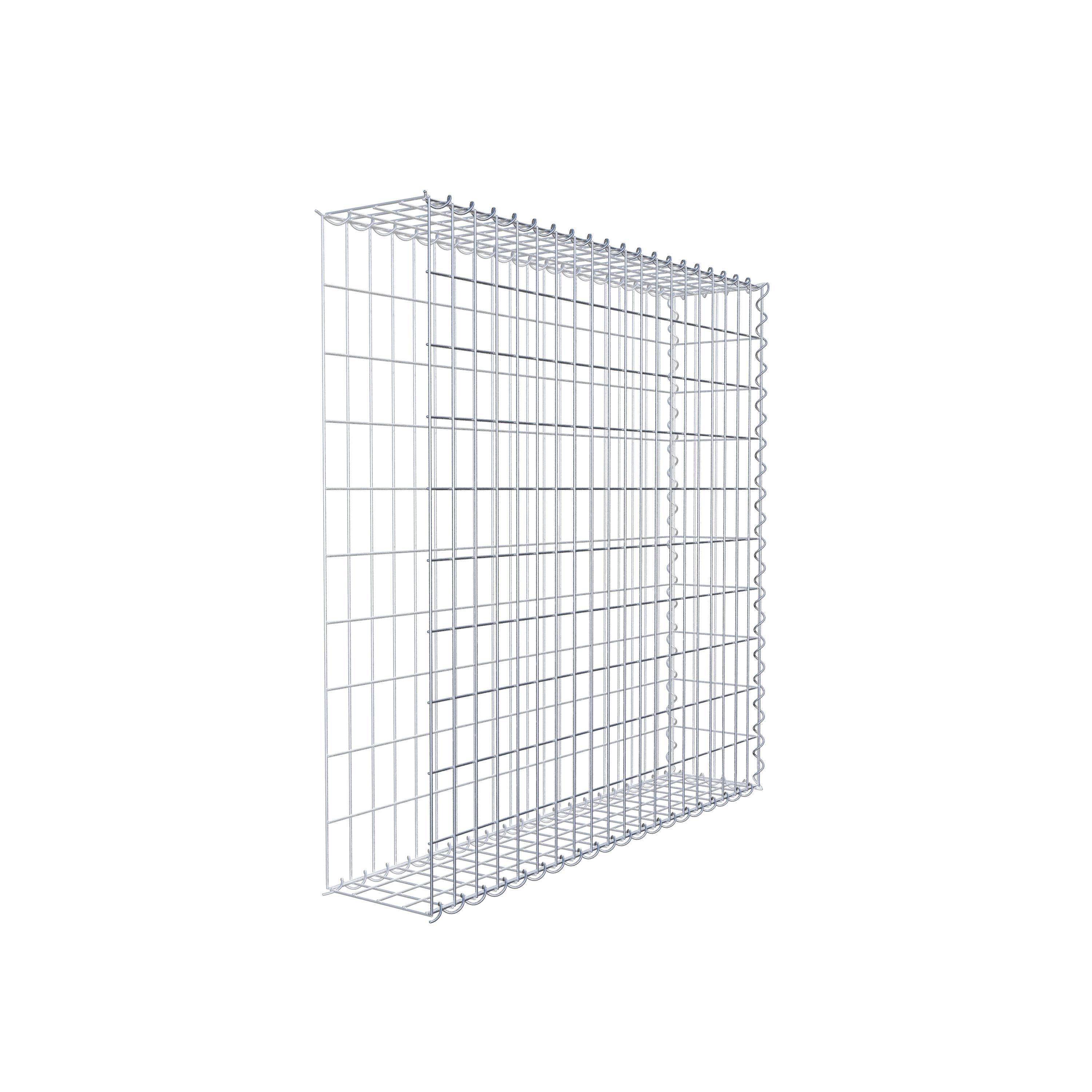 Gabion sur toile type 2 100 cm x 100 cm x 20 cm (L x H x P), maille 5 cm x 10 cm, spirale