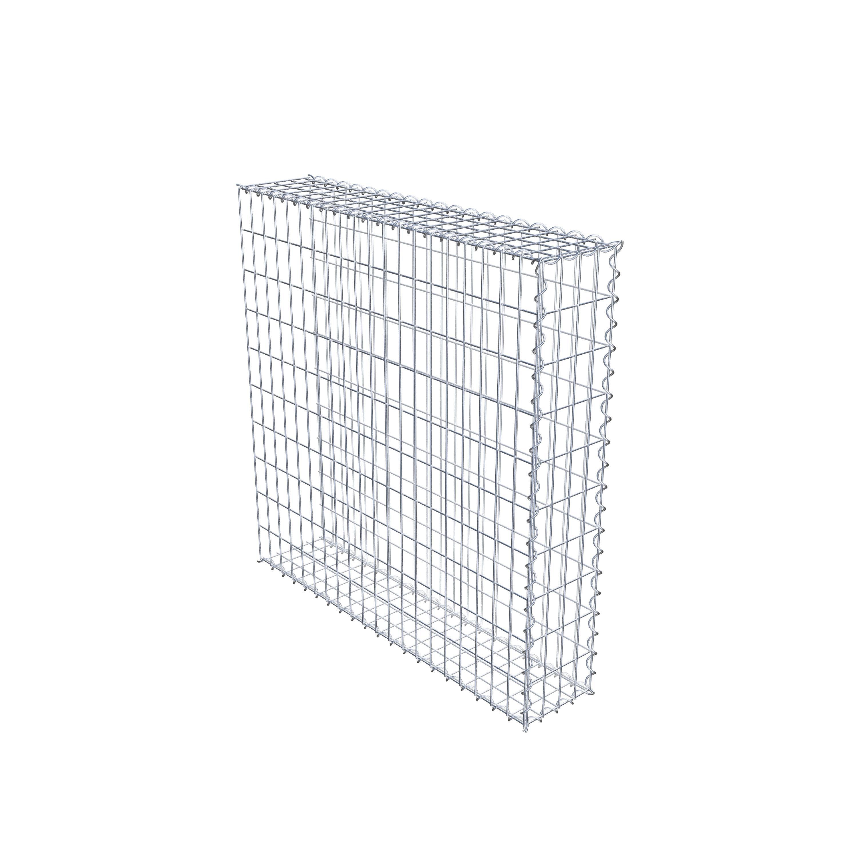 Gabion sur toile type 2 100 cm x 100 cm x 20 cm (L x H x P), maille 5 cm x 10 cm, spirale