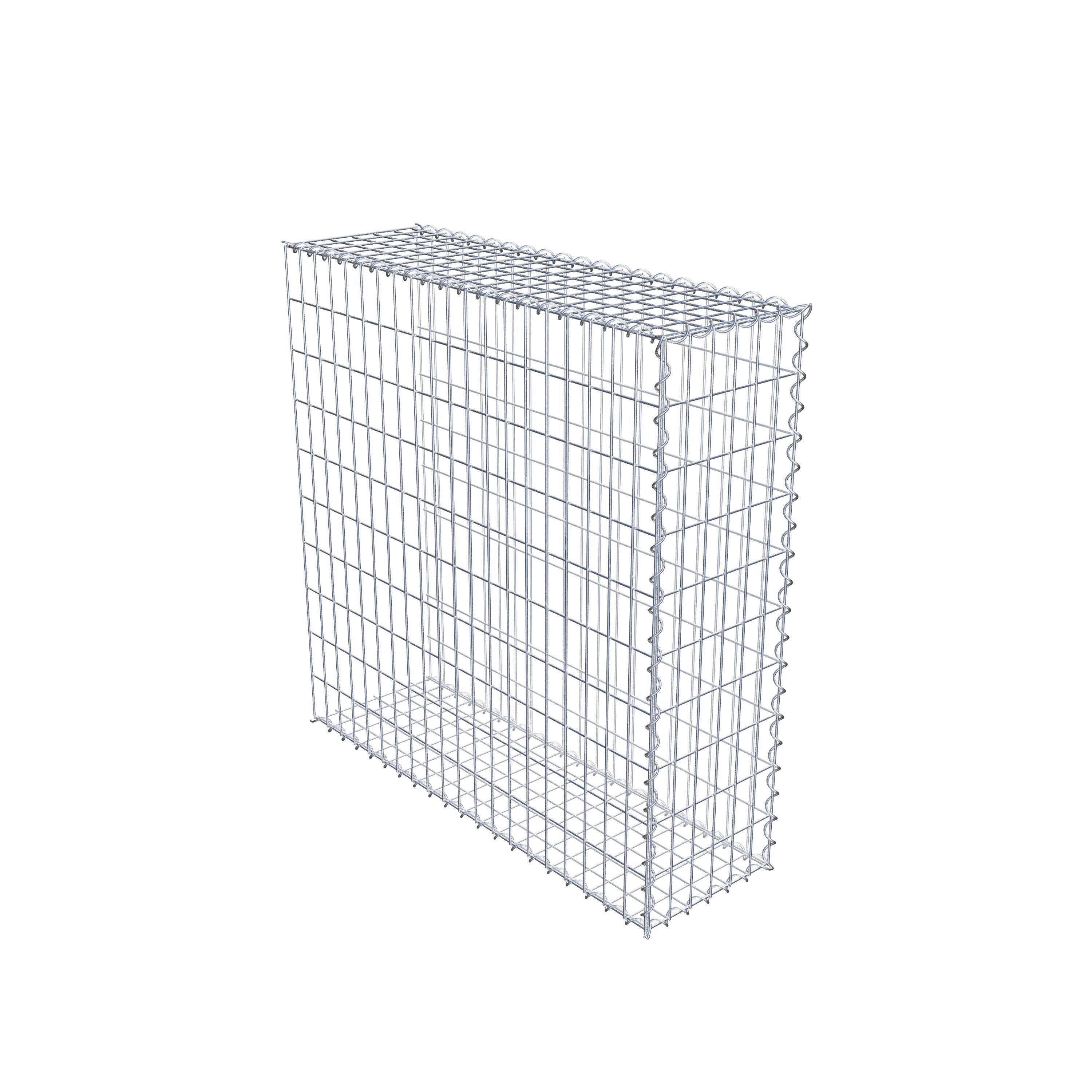 Gabion sur toile type 2 100 cm x 100 cm x 30 cm (L x H x P), maille 5 cm x 10 cm, spirale