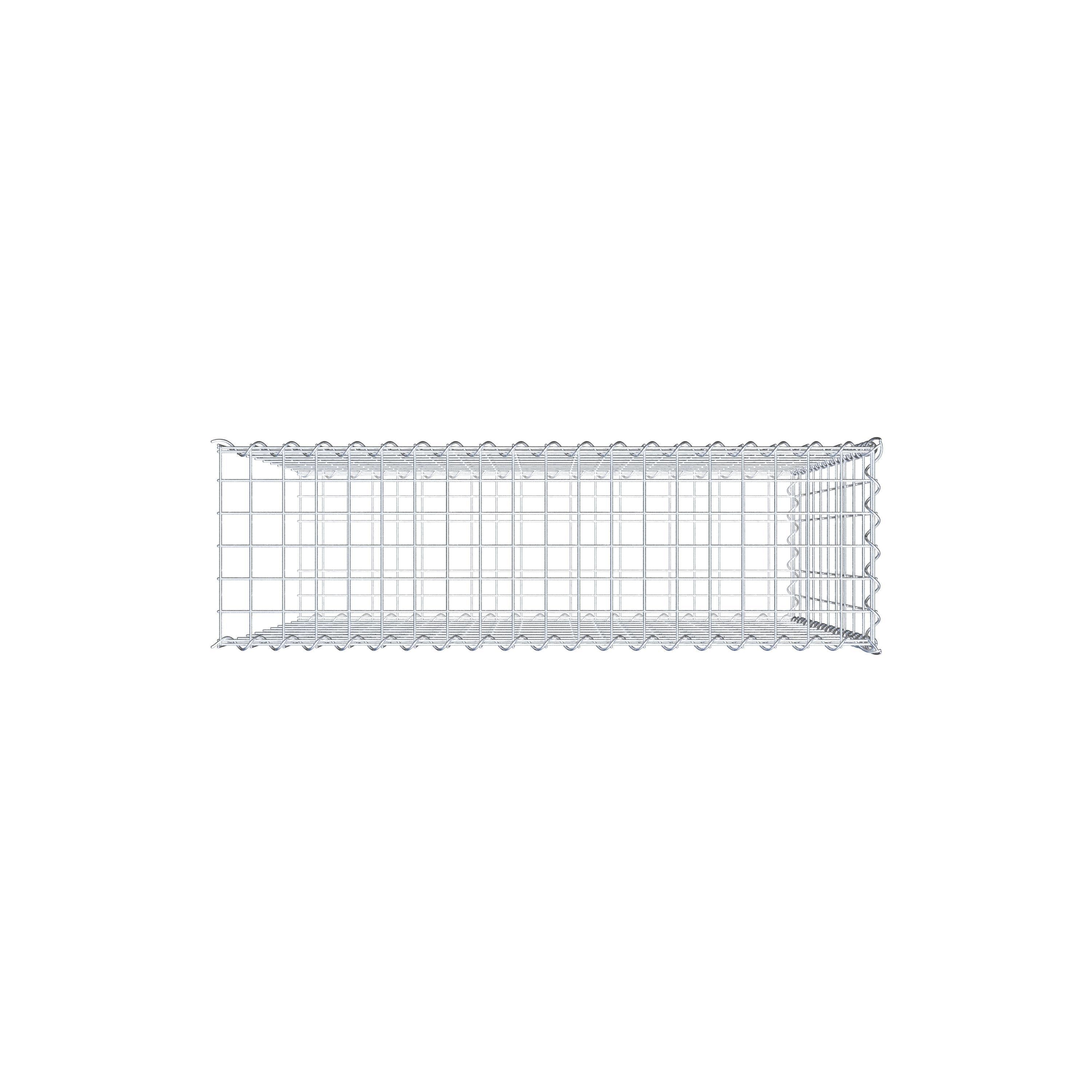 Gabion sur toile type 2 100 cm x 100 cm x 30 cm (L x H x P), maille 5 cm x 10 cm, spirale