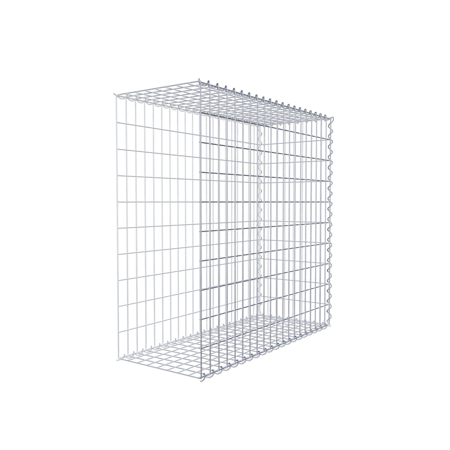 Gabion rapporté type 2 100 cm x 100 cm x 40 cm (L x H x P), mailles 5 cm x 10 cm, spirale