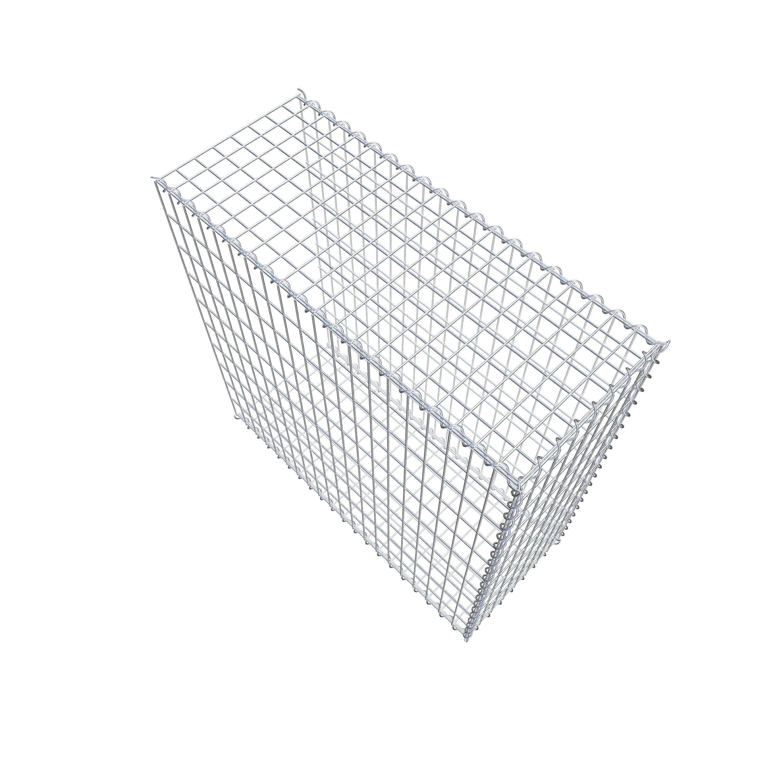 Gabion sur toile type 2 100 cm x 100 cm x 40 cm (L x H x P), maille 5 cm x 10 cm, spirale