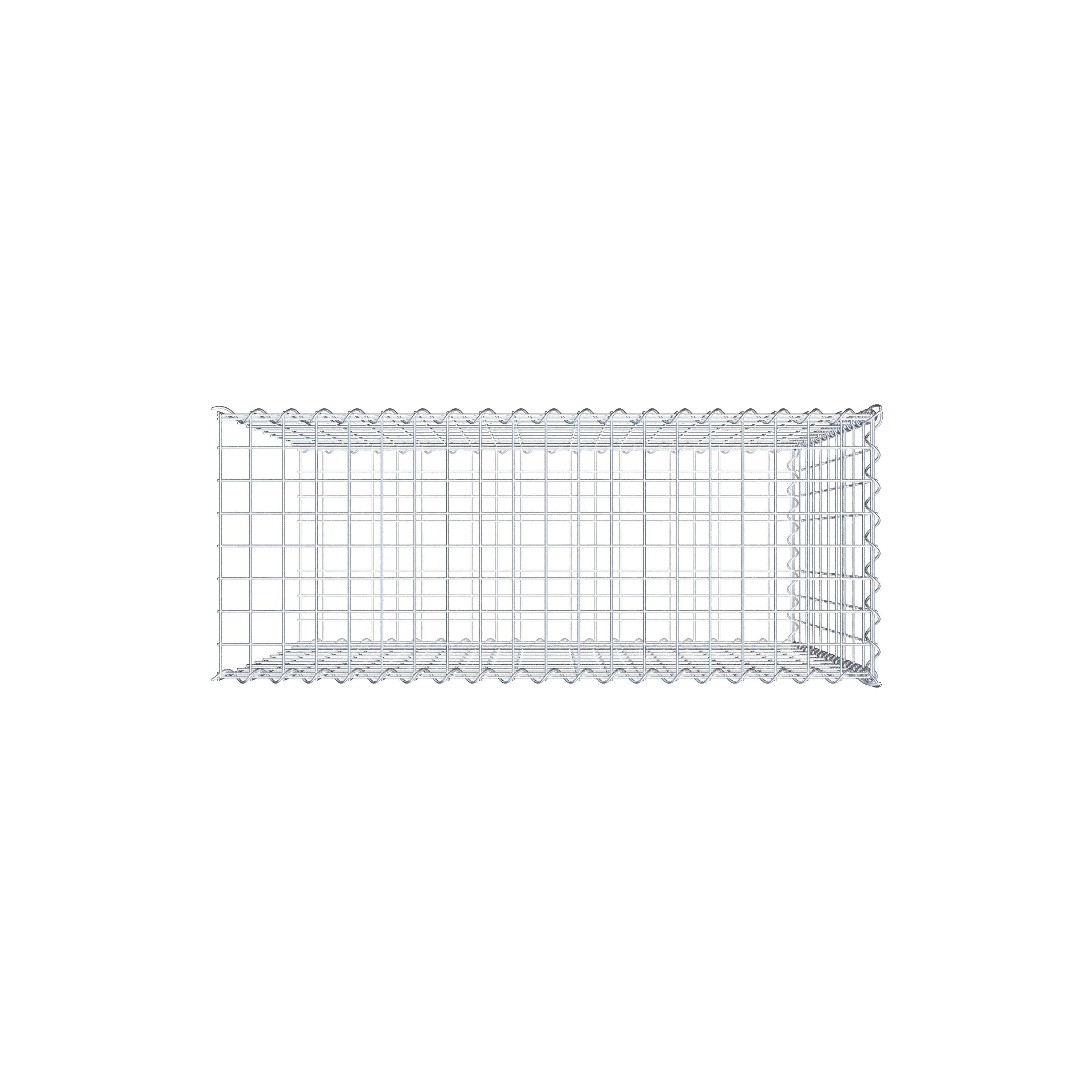 Gabion sur toile type 2 100 cm x 100 cm x 40 cm (L x H x P), maille 5 cm x 10 cm, spirale