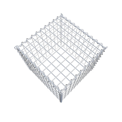 Gavión adulto tipo 3 50 cm x 50 cm x 50 cm (largo x alto x profundidad), tamaño de malla 5 cm x 10 cm, espiral