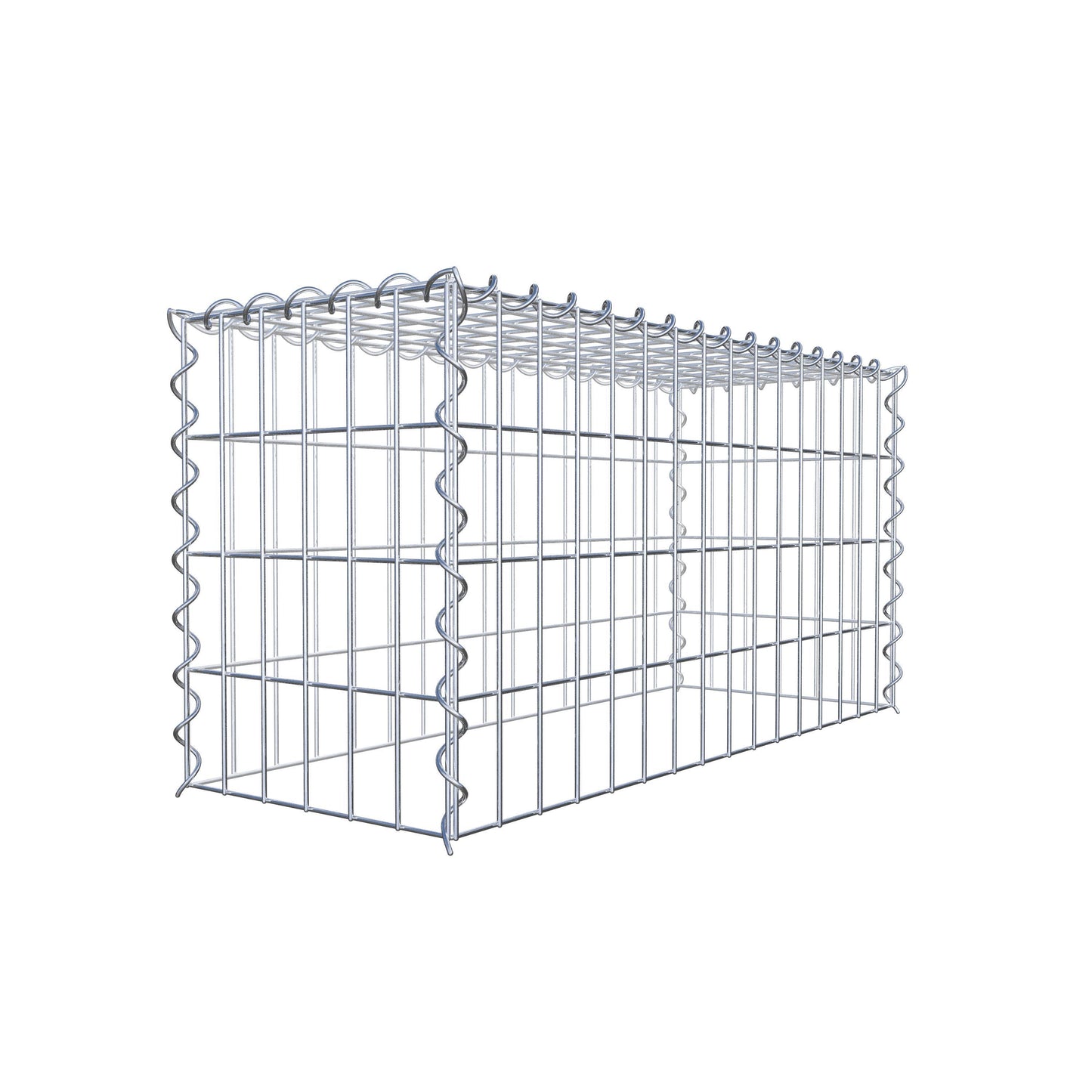 Extra gabion typ 3 80 cm x 40 cm x 30 cm (L x H x D), maskstorlek 5 cm x 10 cm, spiral