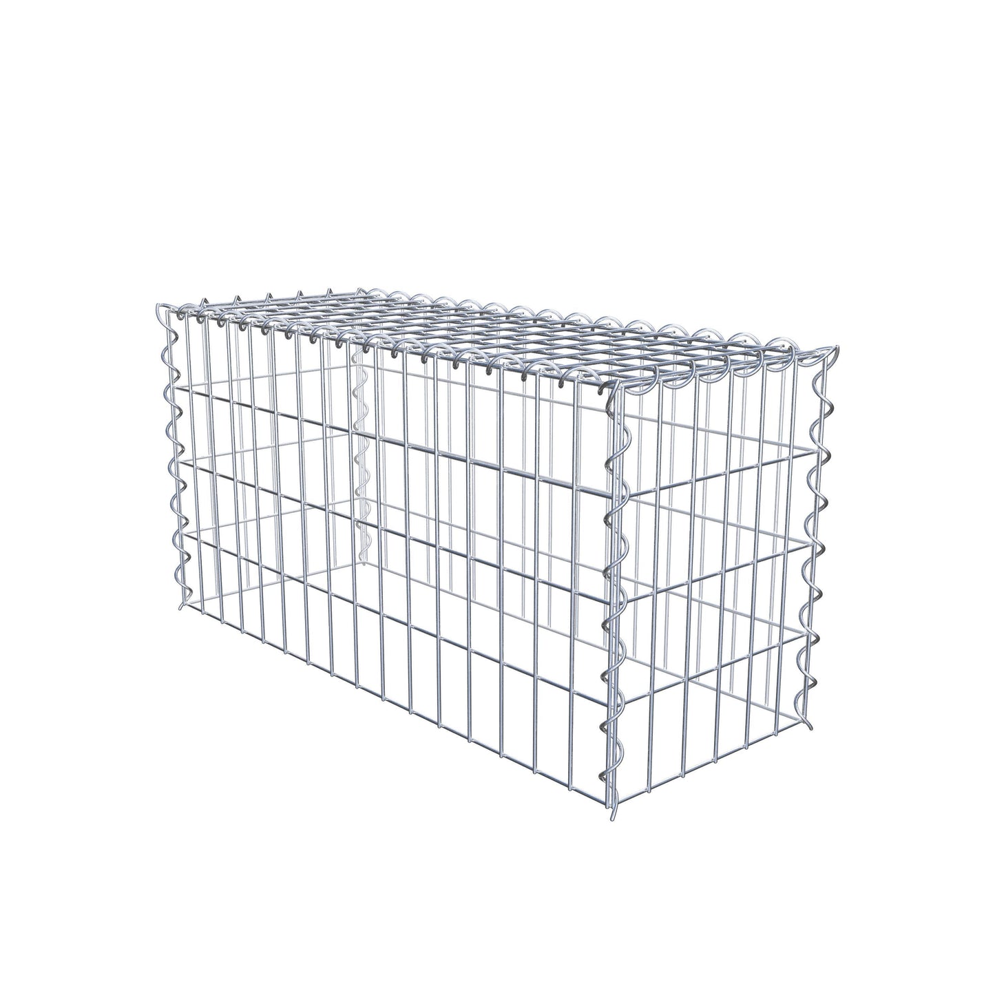 Extra gabion typ 3 80 cm x 40 cm x 30 cm (L x H x D), maskstorlek 5 cm x 10 cm, spiral