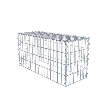 Extra gabion typ 3 80 cm x 40 cm x 30 cm (L x H x D), maskstorlek 5 cm x 10 cm, spiral