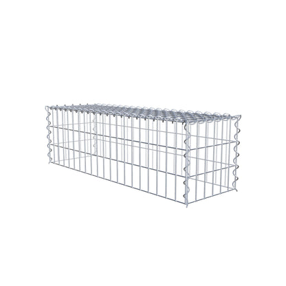 Gavión adulto tipo 3 100 cm x 30 cm x 30 cm (largo x alto x profundidad), tamaño de malla 5 cm x 10 cm, espiral