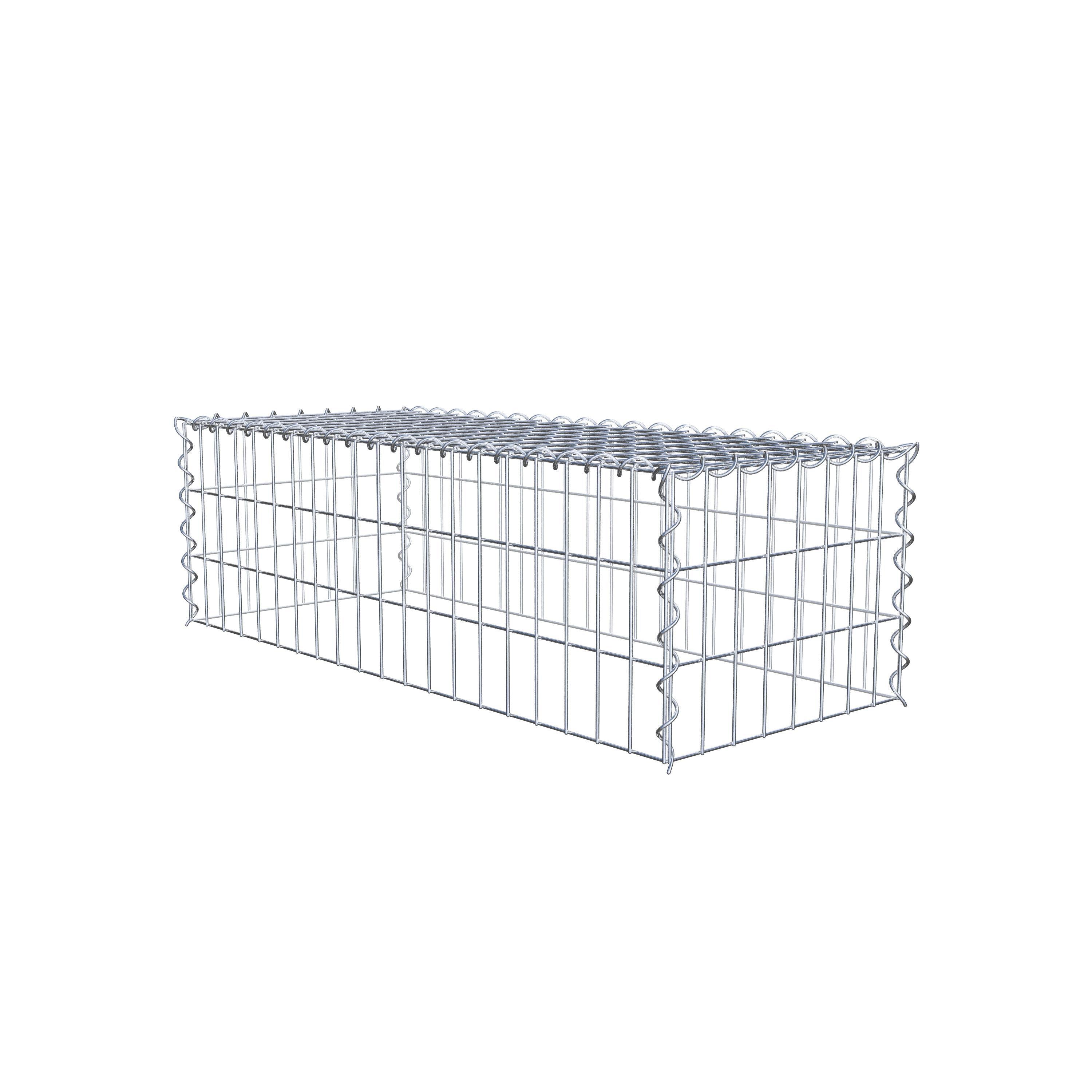 Gabion sur toile type 3 100 cm x 30 cm x 40 cm (L x H x P), maille 5 cm x 10 cm, spirale