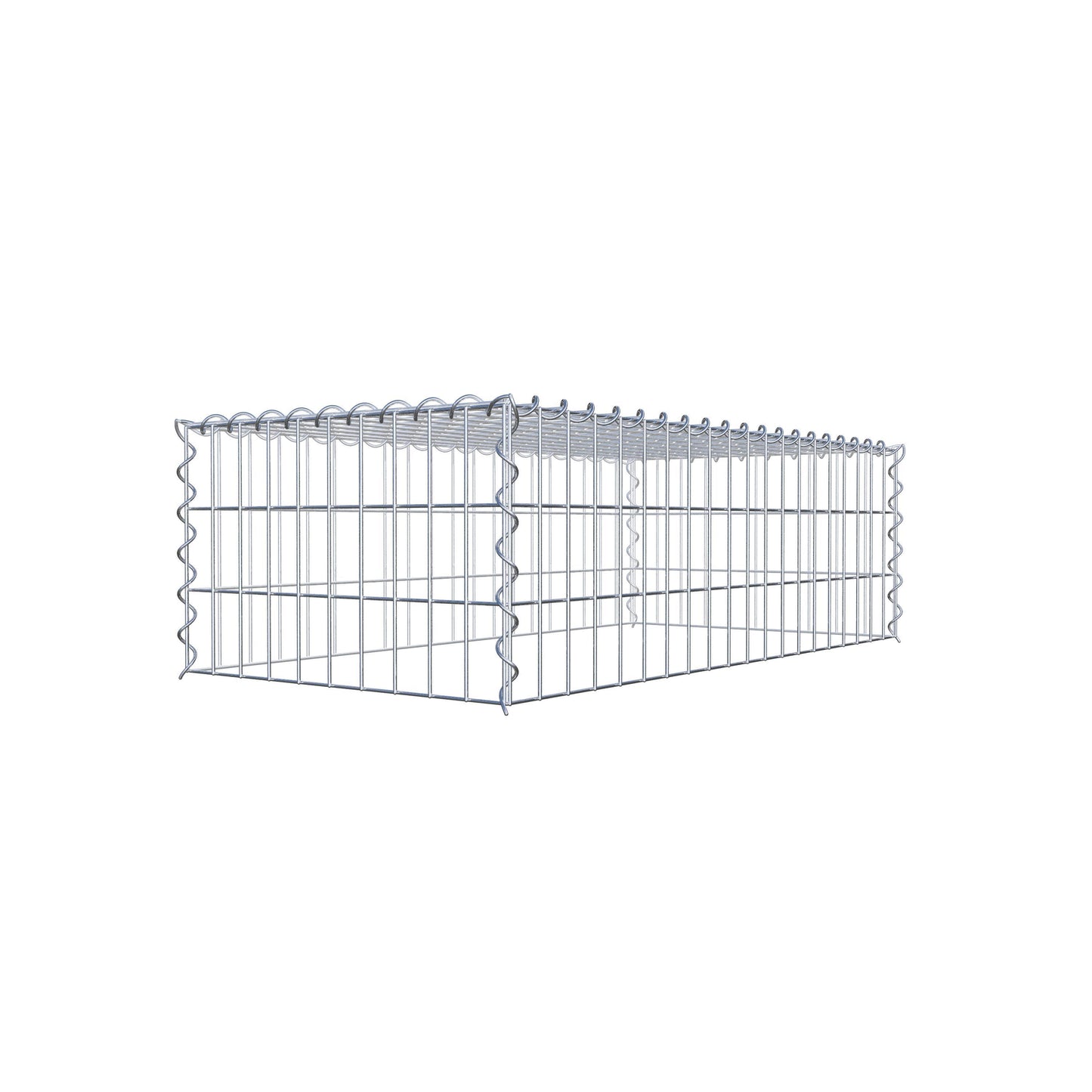 Gabbione aggiuntivo tipo 3 100 cm x 30 cm x 50 cm (L x H x P), dimensione maglia 5 cm x 10 cm, a spirale