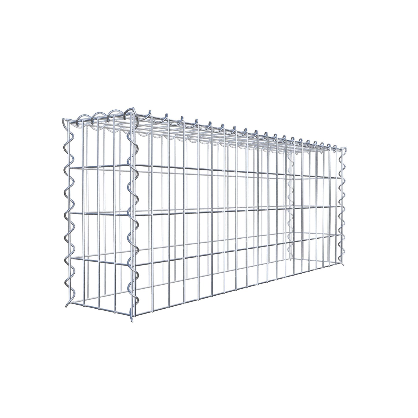 Gabion rapporté type 3 100 cm x 40 cm x 20 cm (L x H x P), mailles 5 cm x 10 cm, spirale