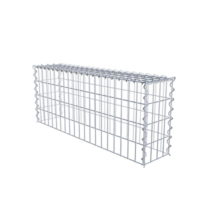 Gabion rapporté type 3 100 cm x 40 cm x 20 cm (L x H x P), mailles 5 cm x 10 cm, spirale