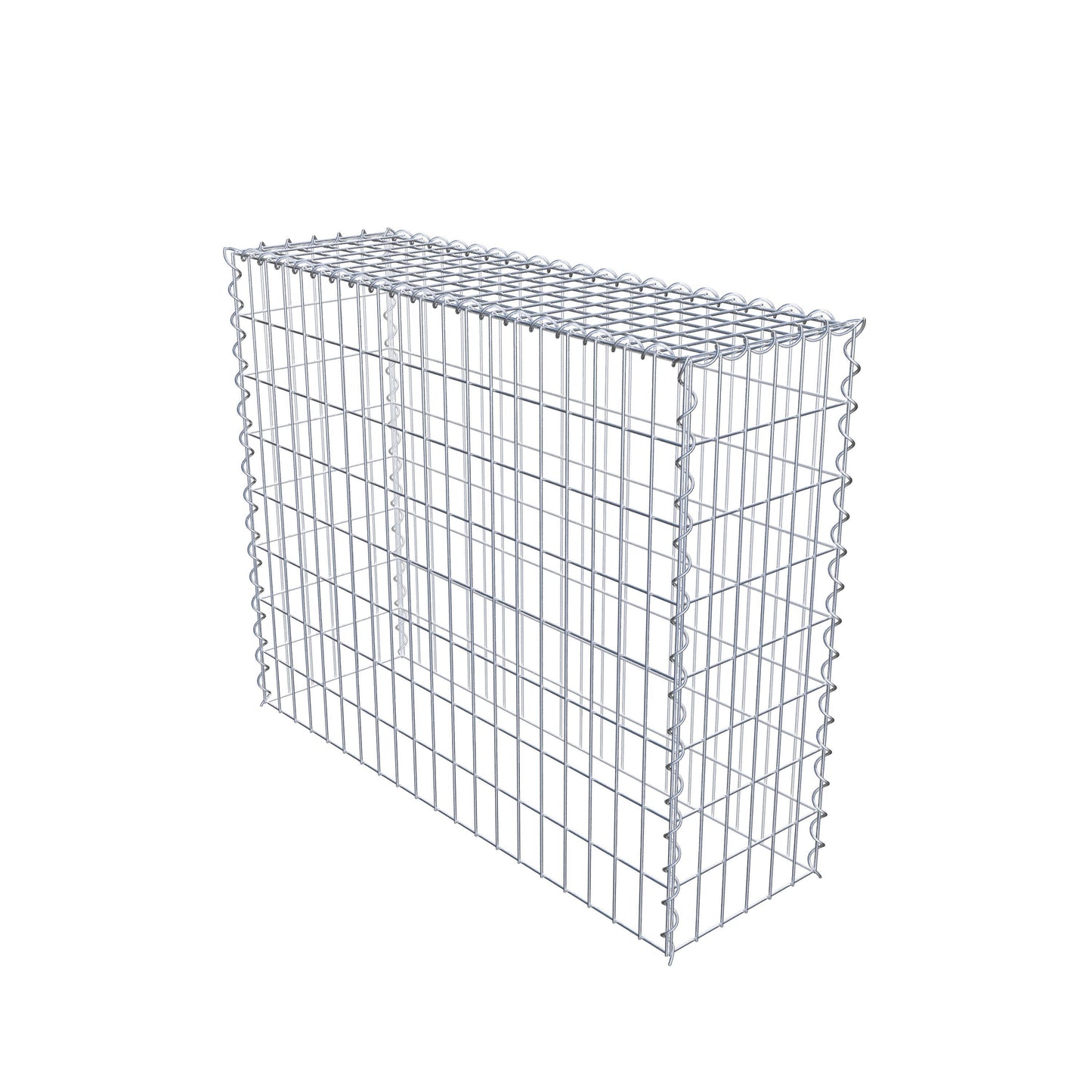 Gabion rapporté type 3 100 cm x 80 cm x 30 cm (L x H x P), mailles 5 cm x 10 cm, spirale