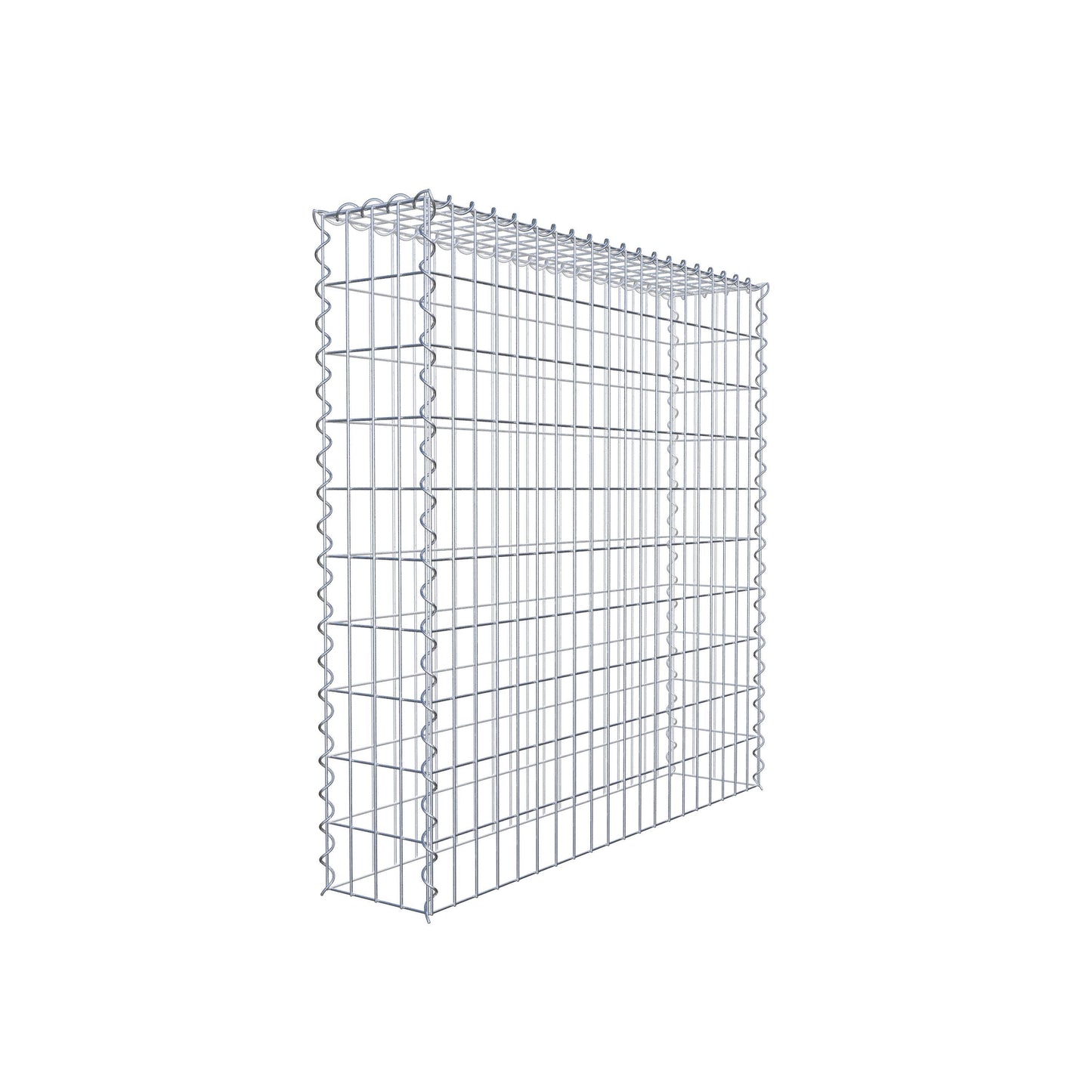 Gabion rapporté type 3 100 cm x 100 cm x 20 cm (L x H x P), mailles 5 cm x 10 cm, spirale