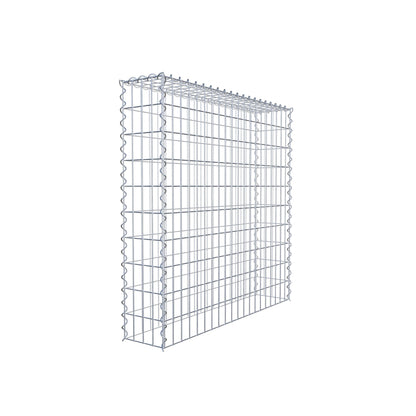 Gabion rapporté type 3 100 cm x 100 cm x 20 cm (L x H x P), mailles 5 cm x 10 cm, spirale