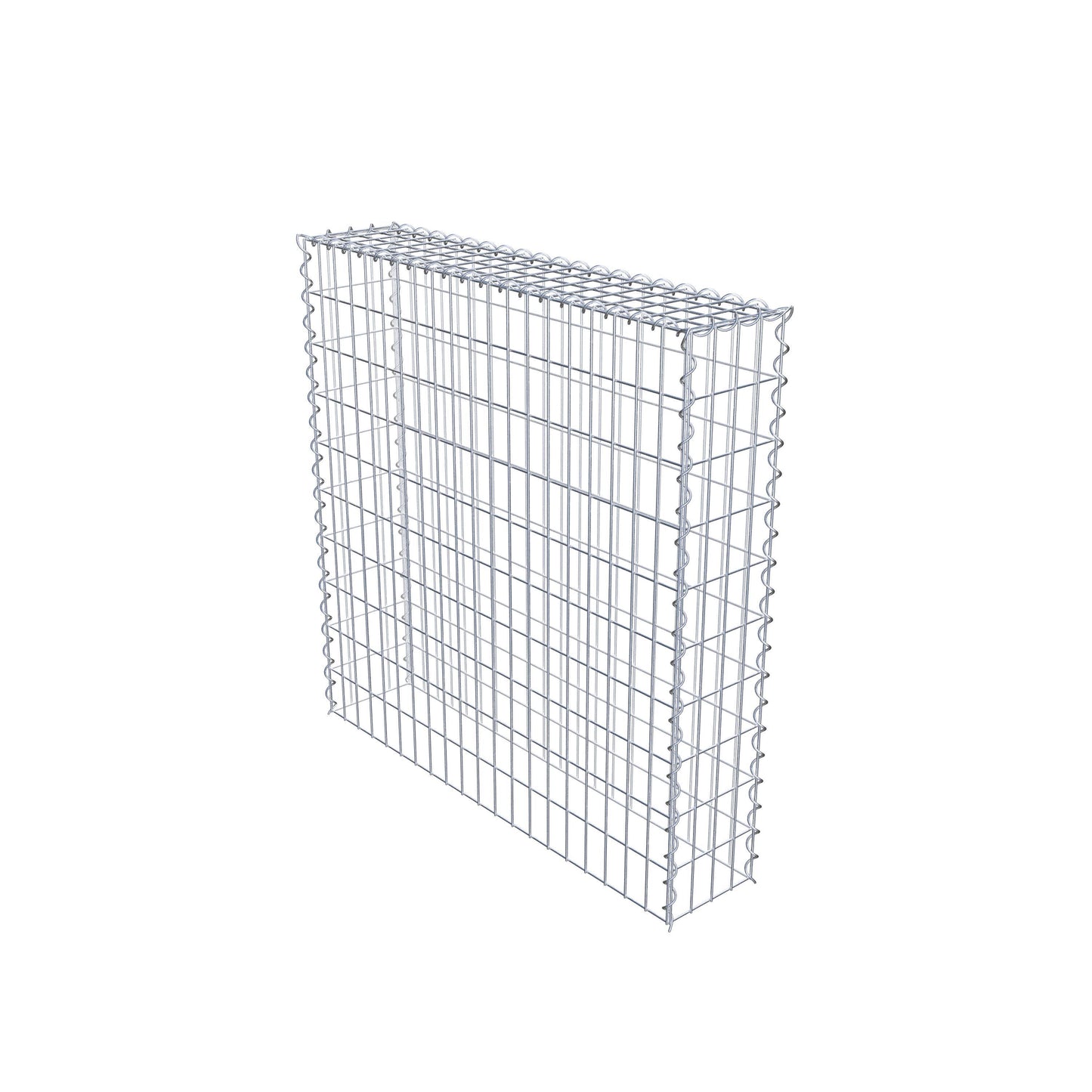 Gabion rapporté type 3 100 cm x 100 cm x 20 cm (L x H x P), mailles 5 cm x 10 cm, spirale