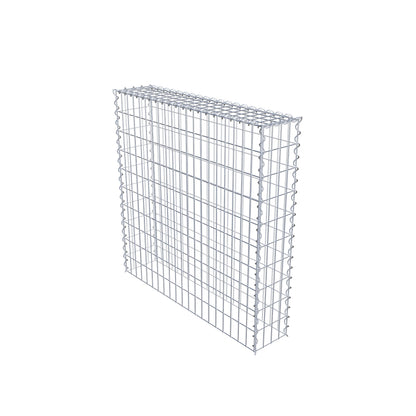 Gabion rapporté type 3 100 cm x 100 cm x 20 cm (L x H x P), mailles 5 cm x 10 cm, spirale