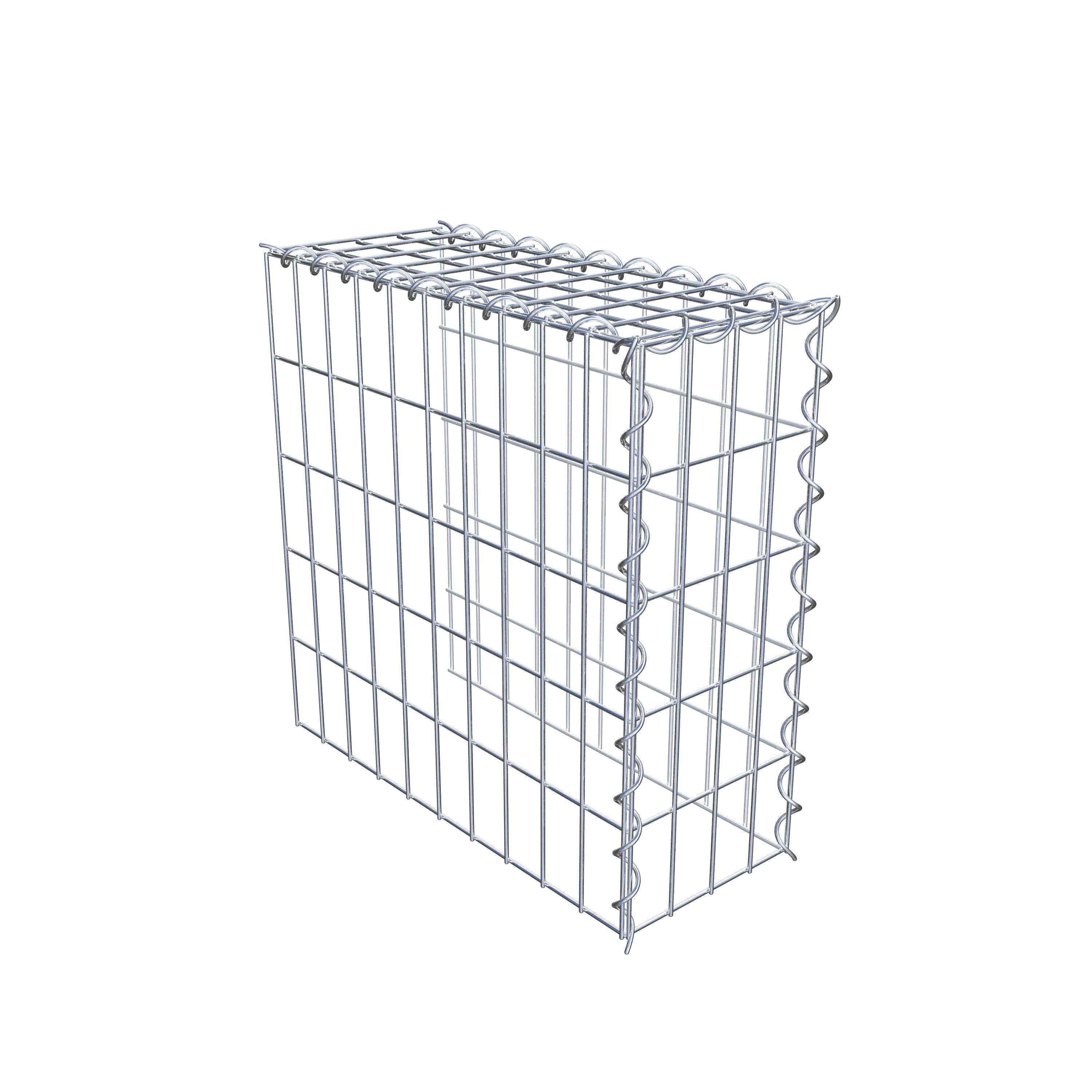 Gabion sur toile type 4 50 cm x 50 cm x 20 cm (L x H x P), maille 5 cm x 10 cm, spirale