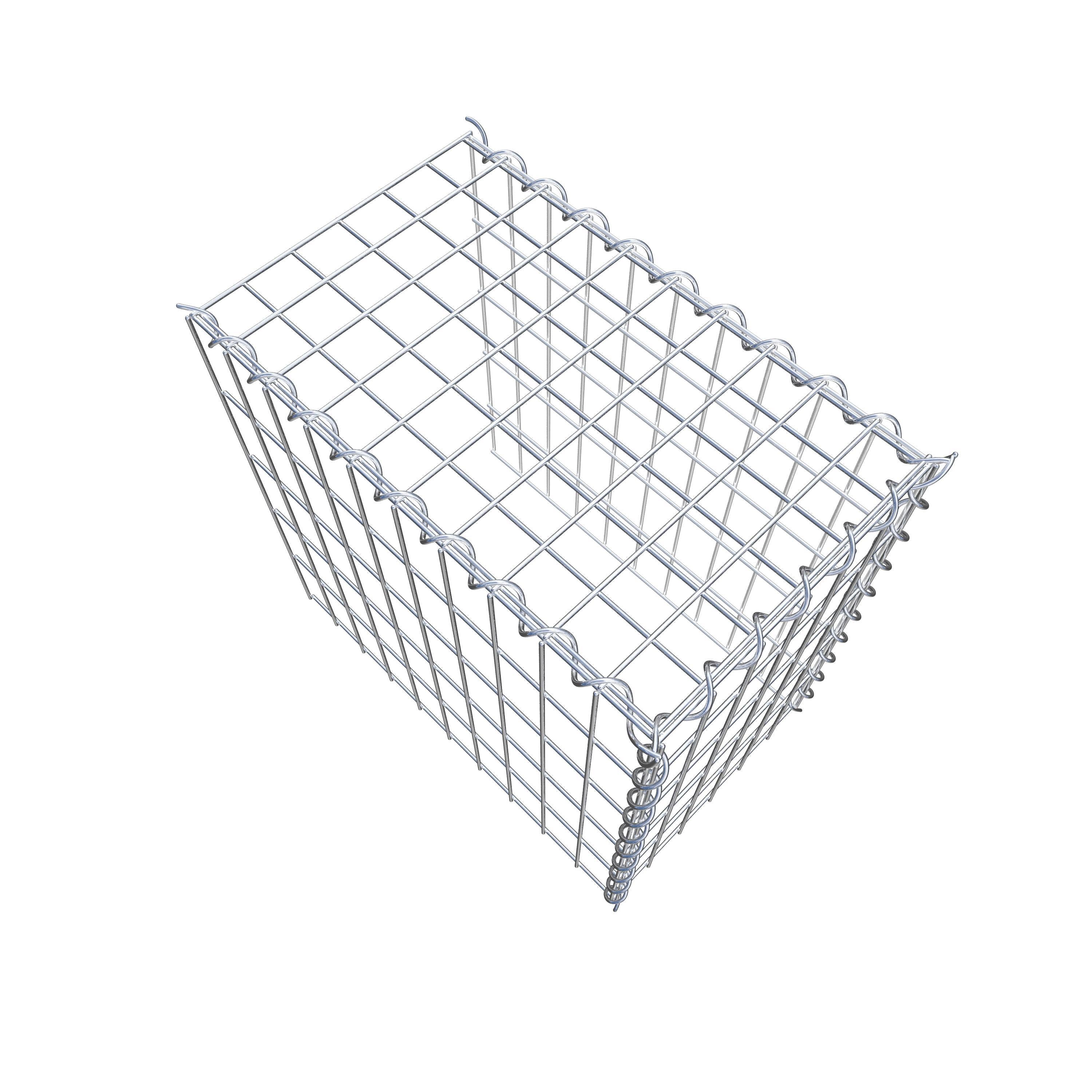 Gabion sur toile type 4 50 cm x 50 cm x 30 cm (L x H x P), maille 5 cm x 10 cm, spirale