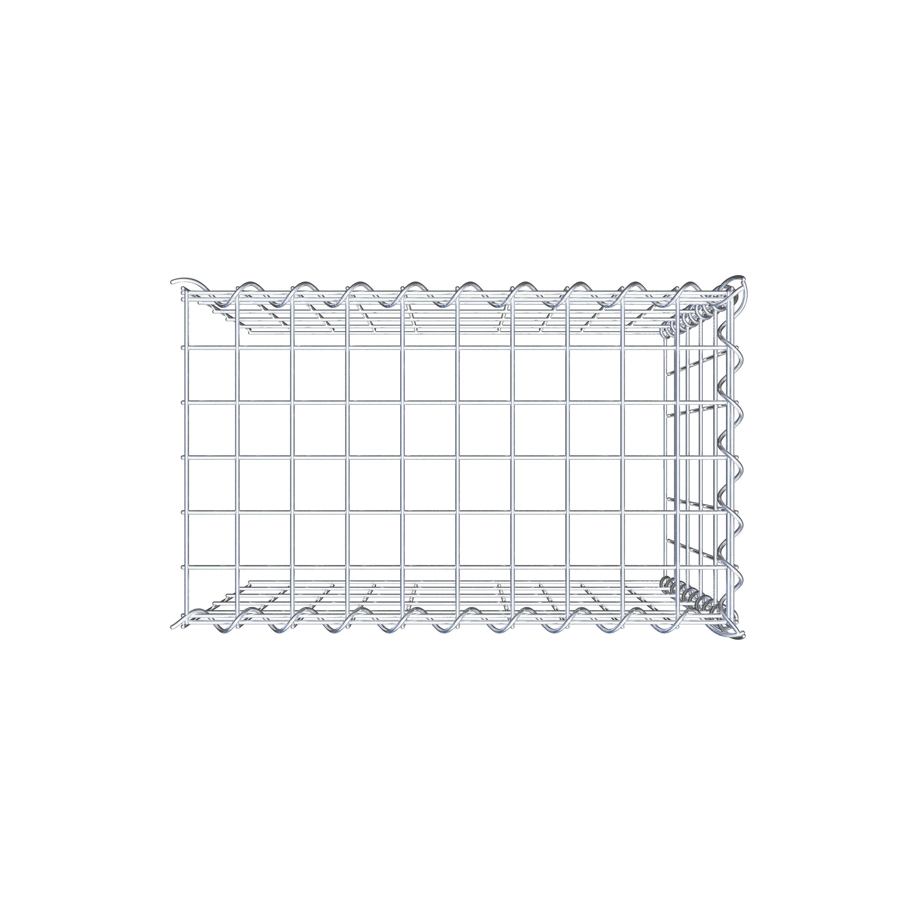 Gabion sur toile type 4 50 cm x 50 cm x 30 cm (L x H x P), maille 5 cm x 10 cm, spirale