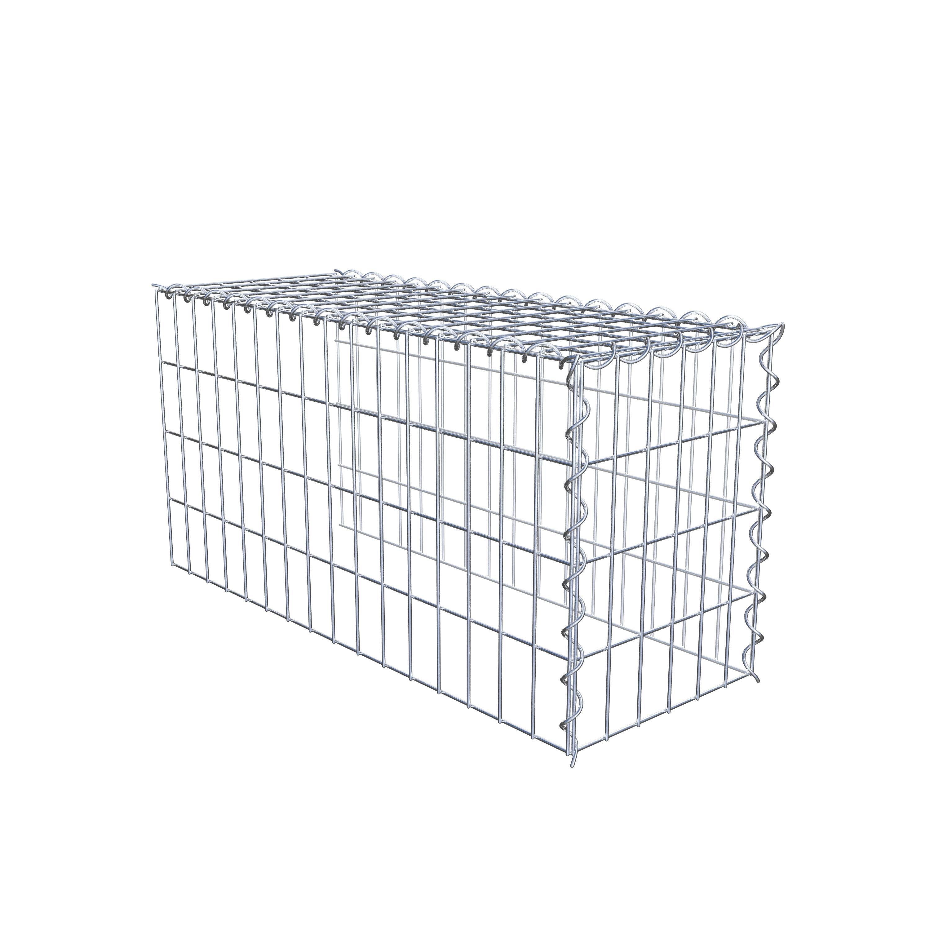 Gabion monté type 4 80 cm x 40 cm x 30 cm (L x H x P), maille 5 cm x 10 cm, spirale