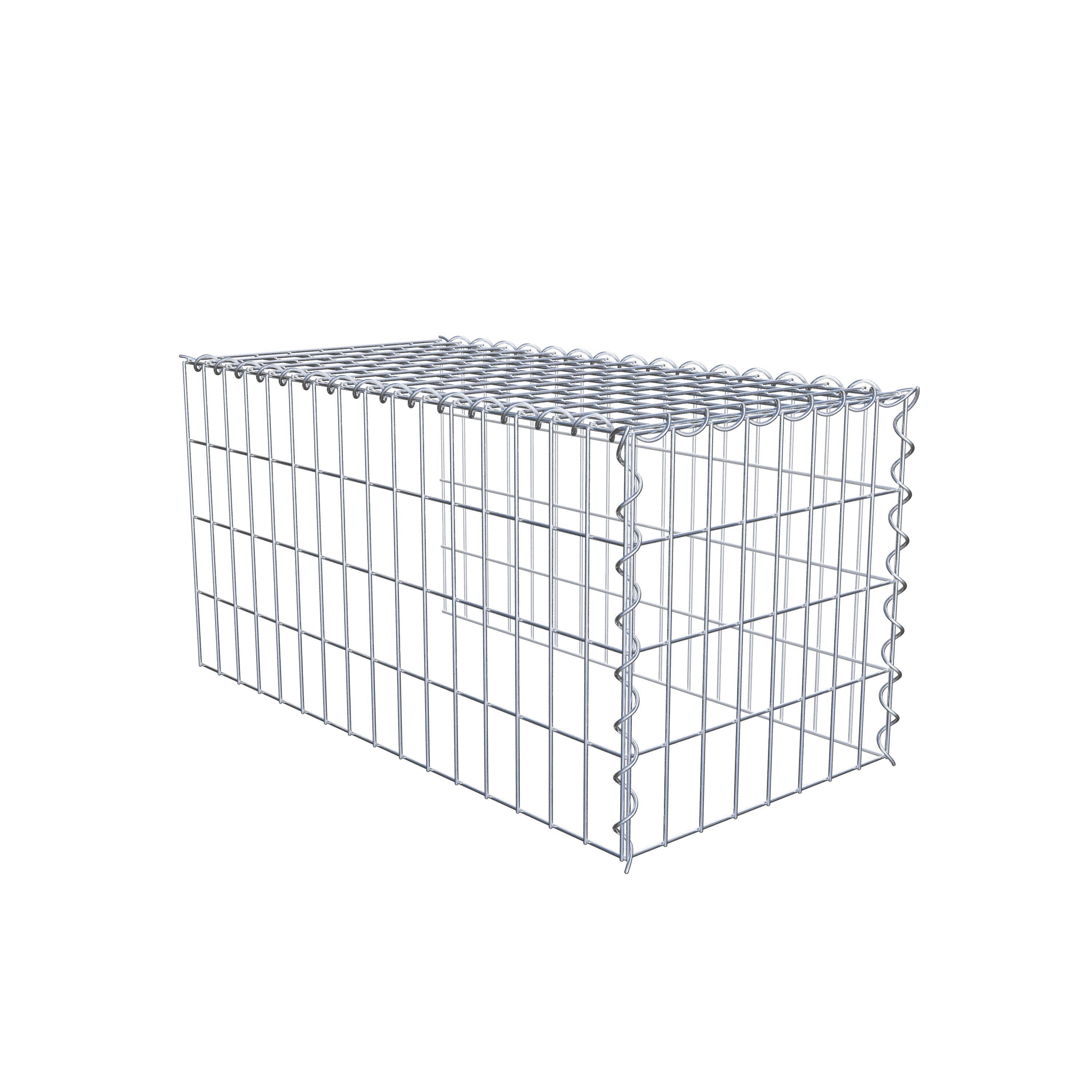 Gabion sur toile type 4 80 cm x 40 cm x 40 cm (L x H x P), maille 5 cm x 10 cm, spirale