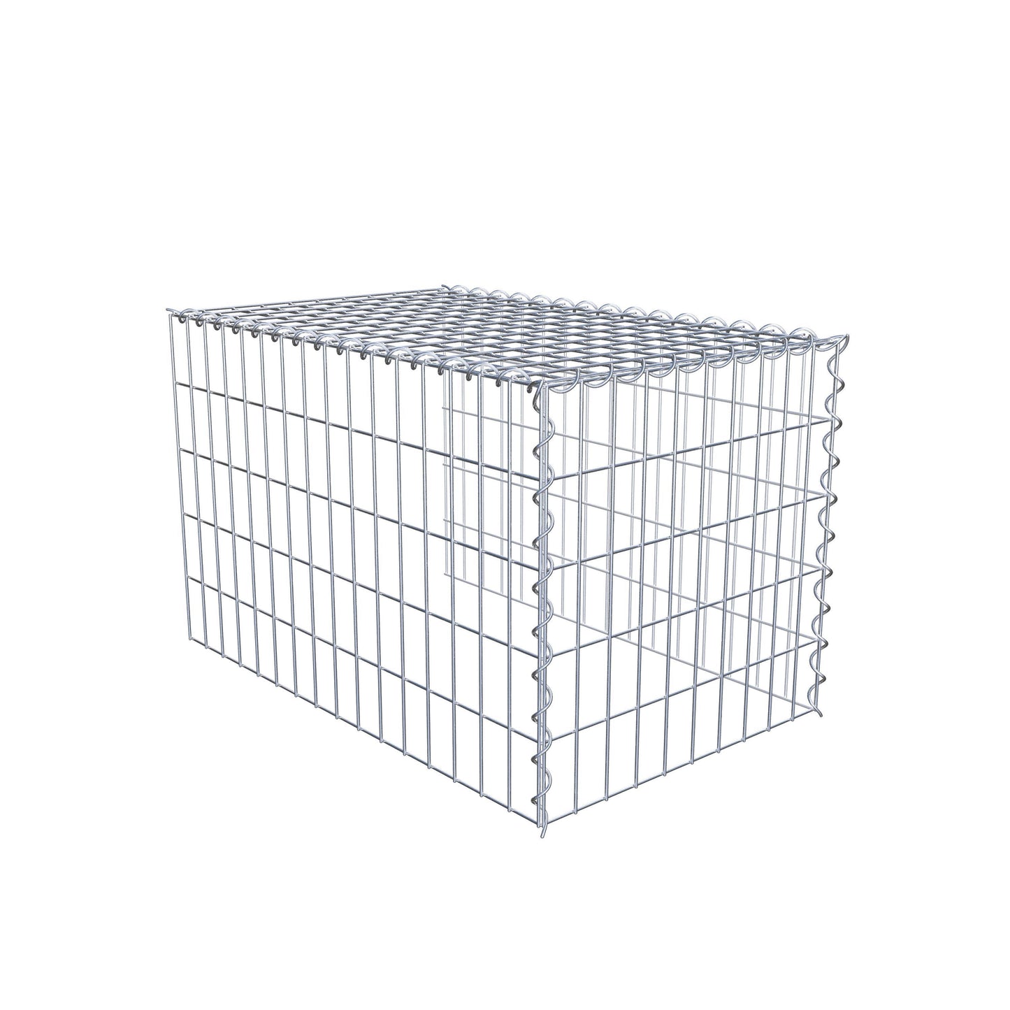 Opvokset gabion type 4 80 cm x 50 cm x 50 cm (L x H x D), maskestørrelse 5 cm x 10 cm, spiral