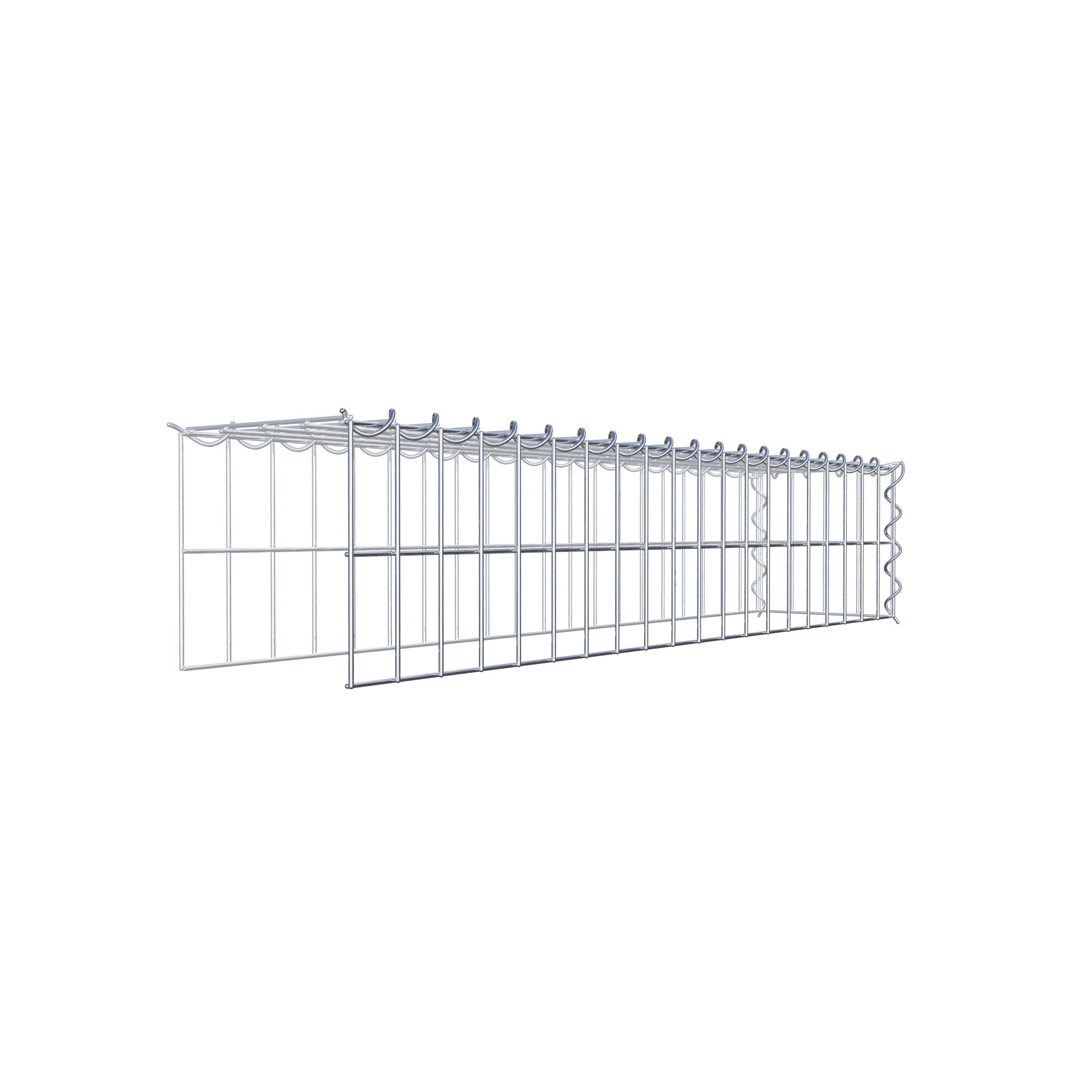 Grown-on gabion type 4 100 cm x 20 cm x 20 cm (L x H x D), mesh size 5 cm x 10 cm, spiral