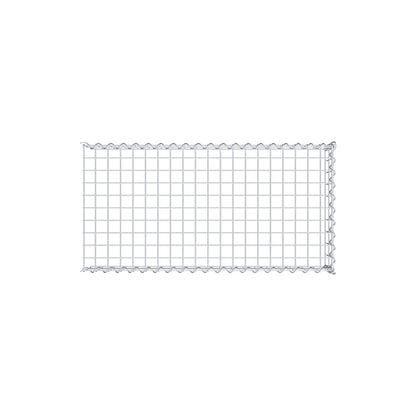 Gabion rapporté type 4 100 cm x 20 cm x 50 cm (L x H x P), mailles 5 cm x 10 cm, spirale
