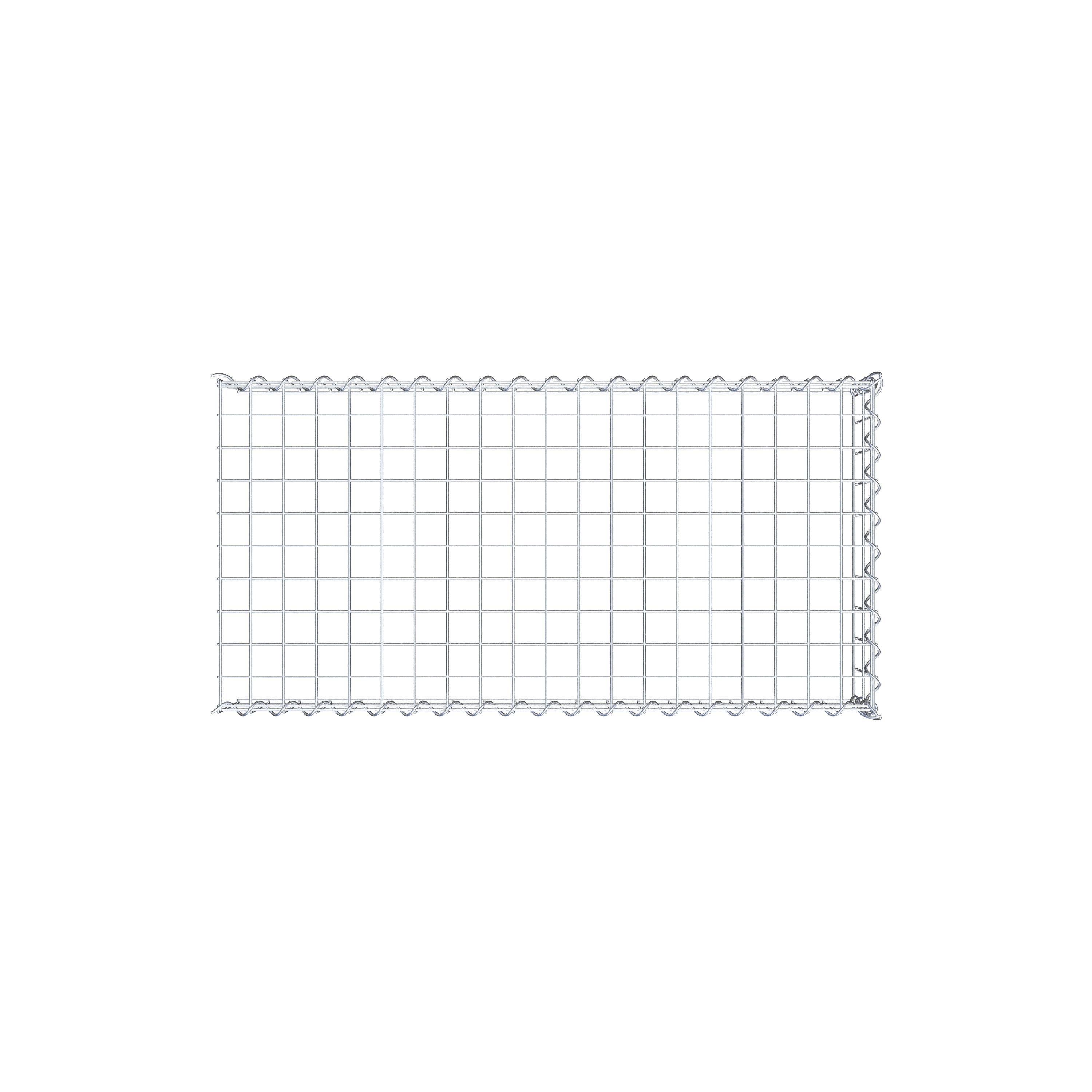 Gabion sur toile type 4 100 cm x 20 cm x 50 cm (L x H x P), maille 5 cm x 10 cm, spirale