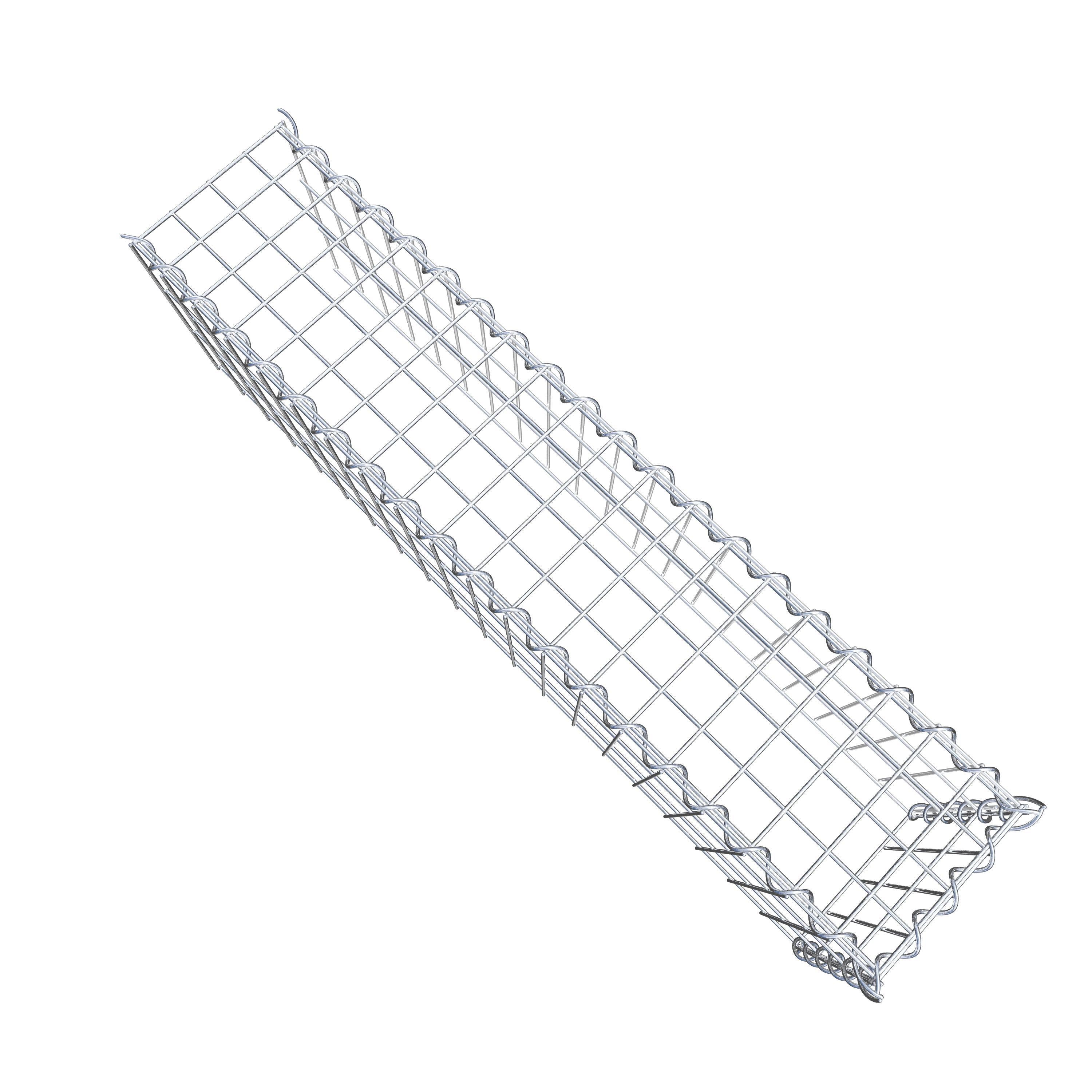 Gabion sur toile type 4 100 cm x 30 cm x 20 cm (L x H x P), maille 5 cm x 10 cm, spirale