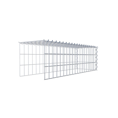 Opvokset gabion type 4 100 cm x 30 cm x 30 cm (L x H x D), maskestørrelse 5 cm x 10 cm, spiral